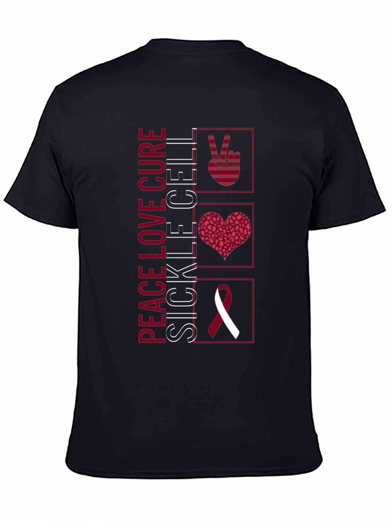 Peace Love Cure Sickle Cell Awareness T-Shirt