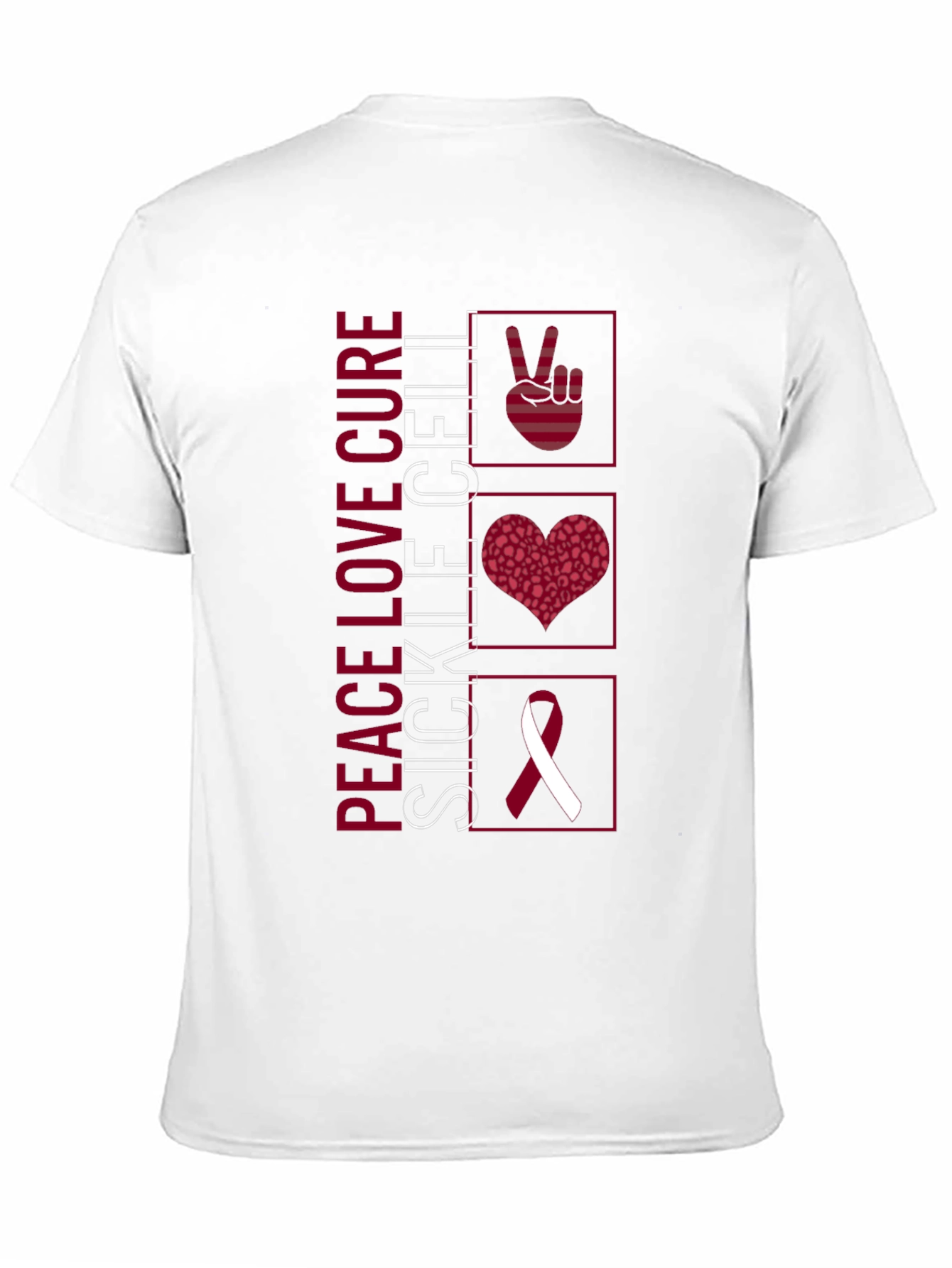 Peace Love Cure Sickle Cell Awareness T-Shirt