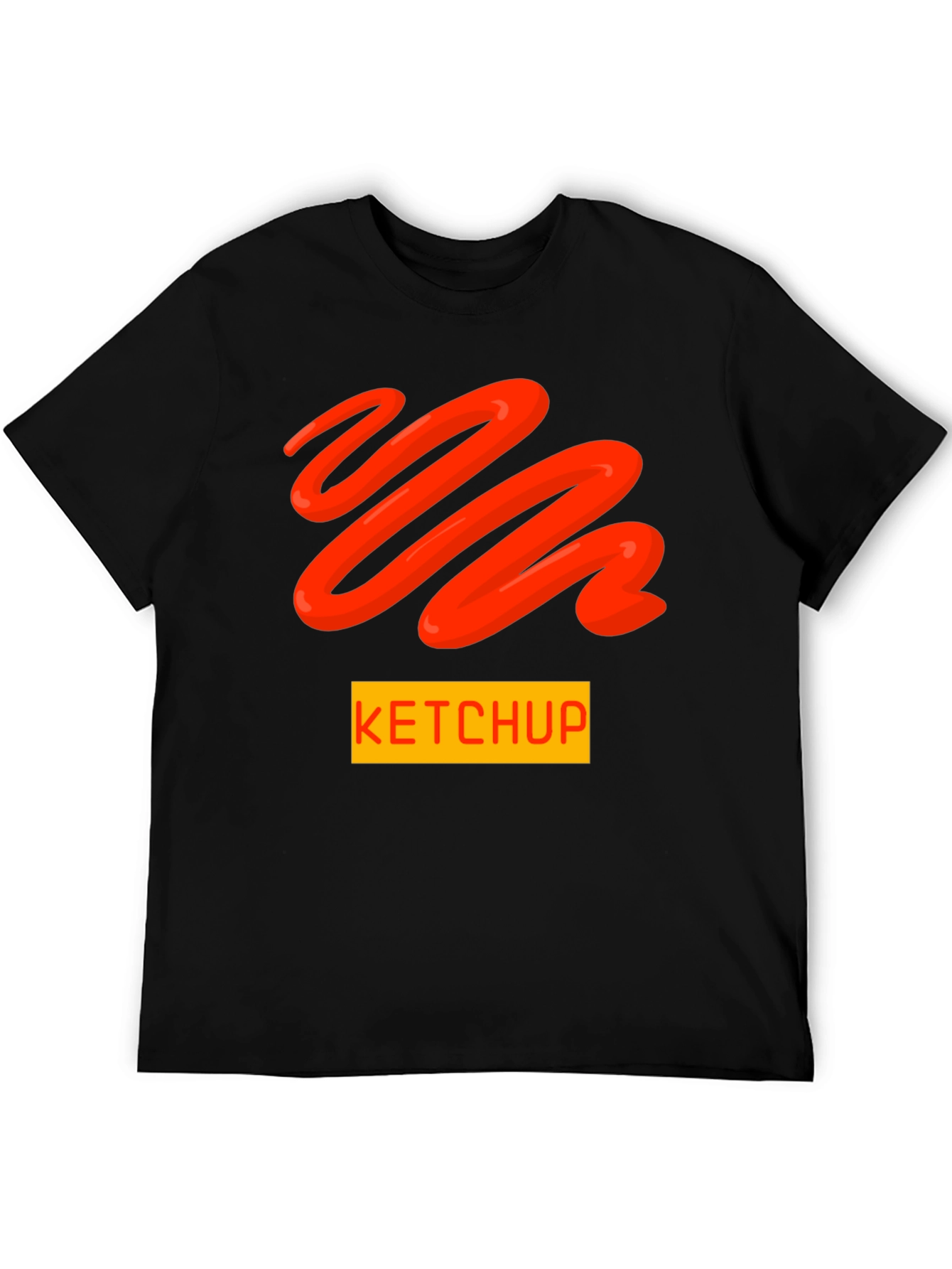 Ketchup Swirl Graphic T-Shirt - Novelty Food Tee