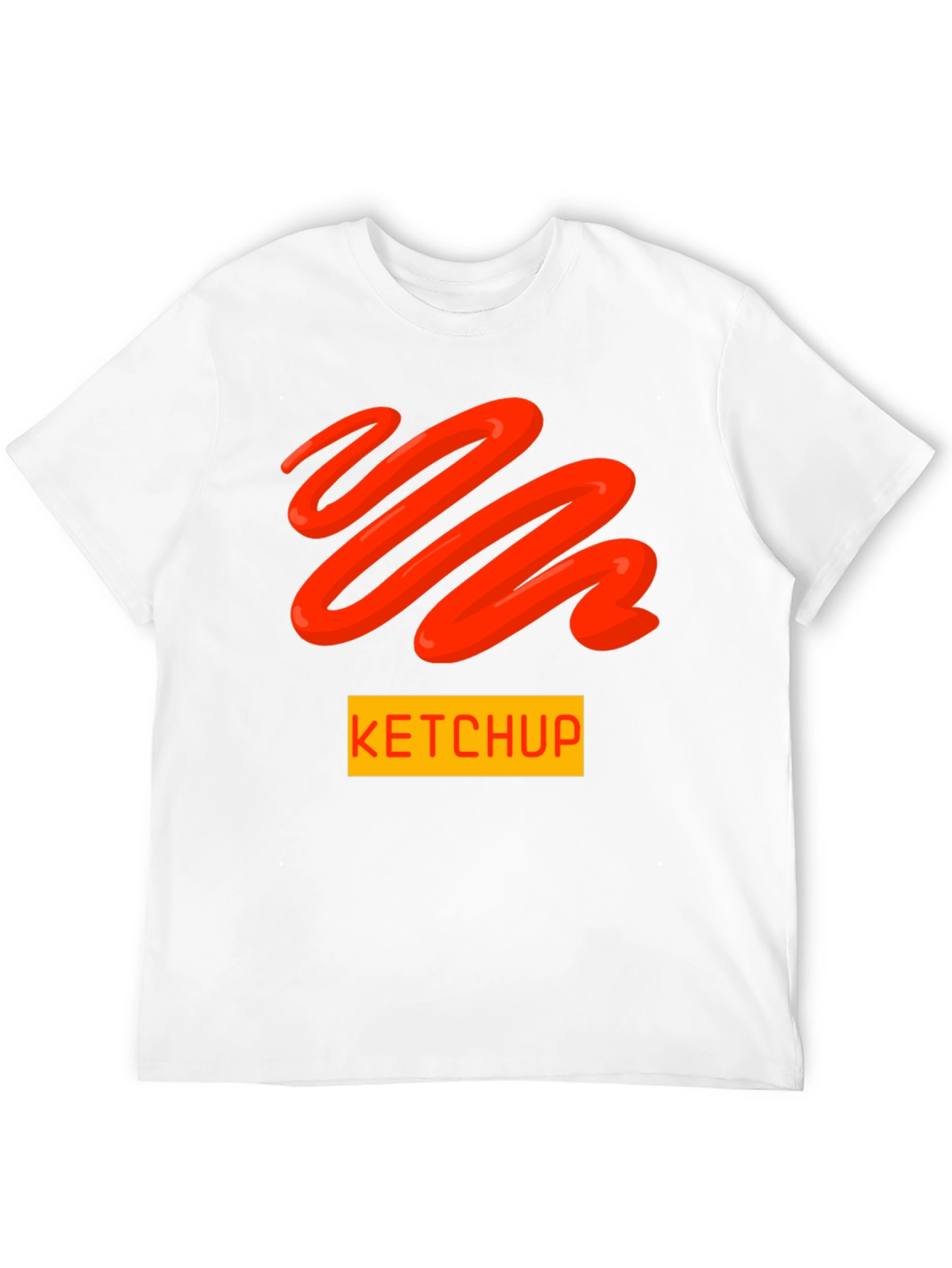 Ketchup Swirl Graphic T-Shirt - Novelty Food Tee