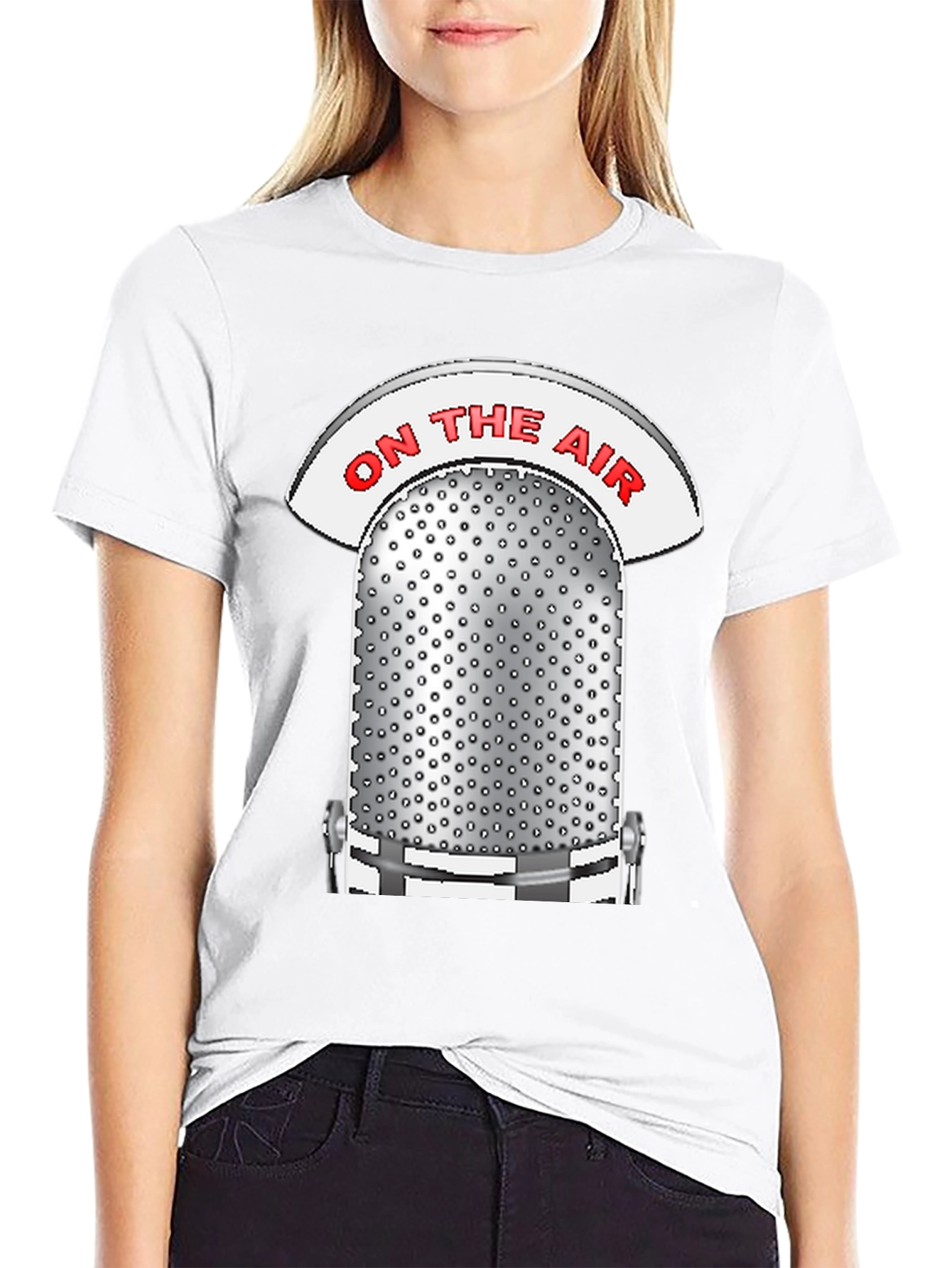 Retro On The Air Microphone Graphic T-Shirt