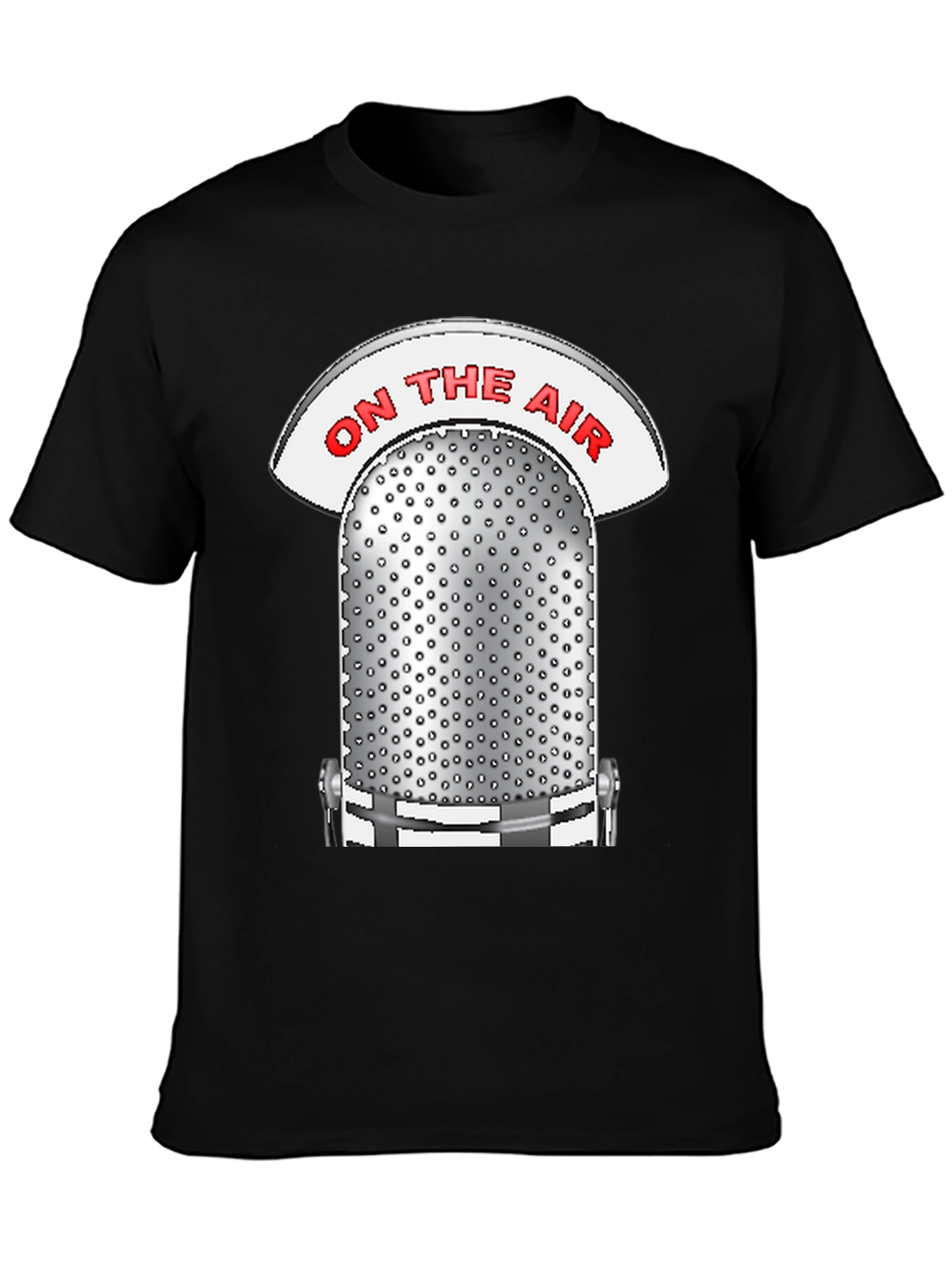 Retro On The Air Microphone Graphic T-Shirt