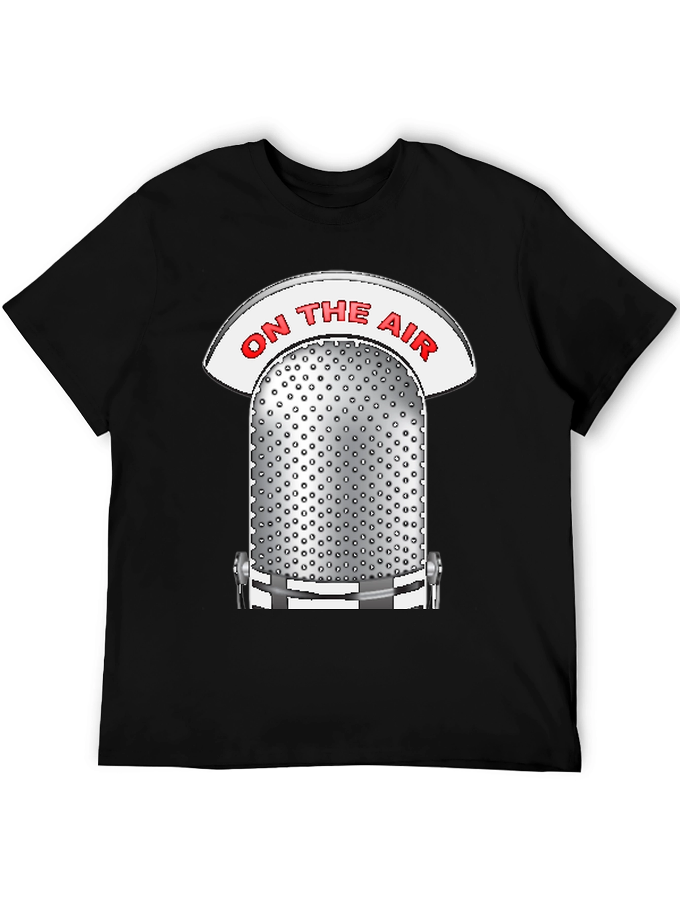 Retro On The Air Microphone Graphic T-Shirt