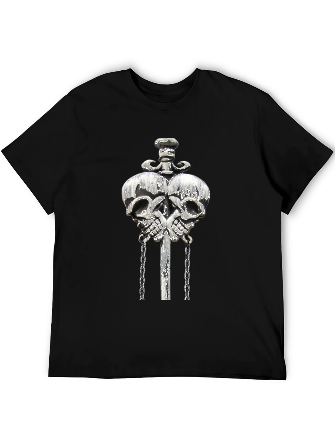 Skull & Sword Graphic Print T-Shirt