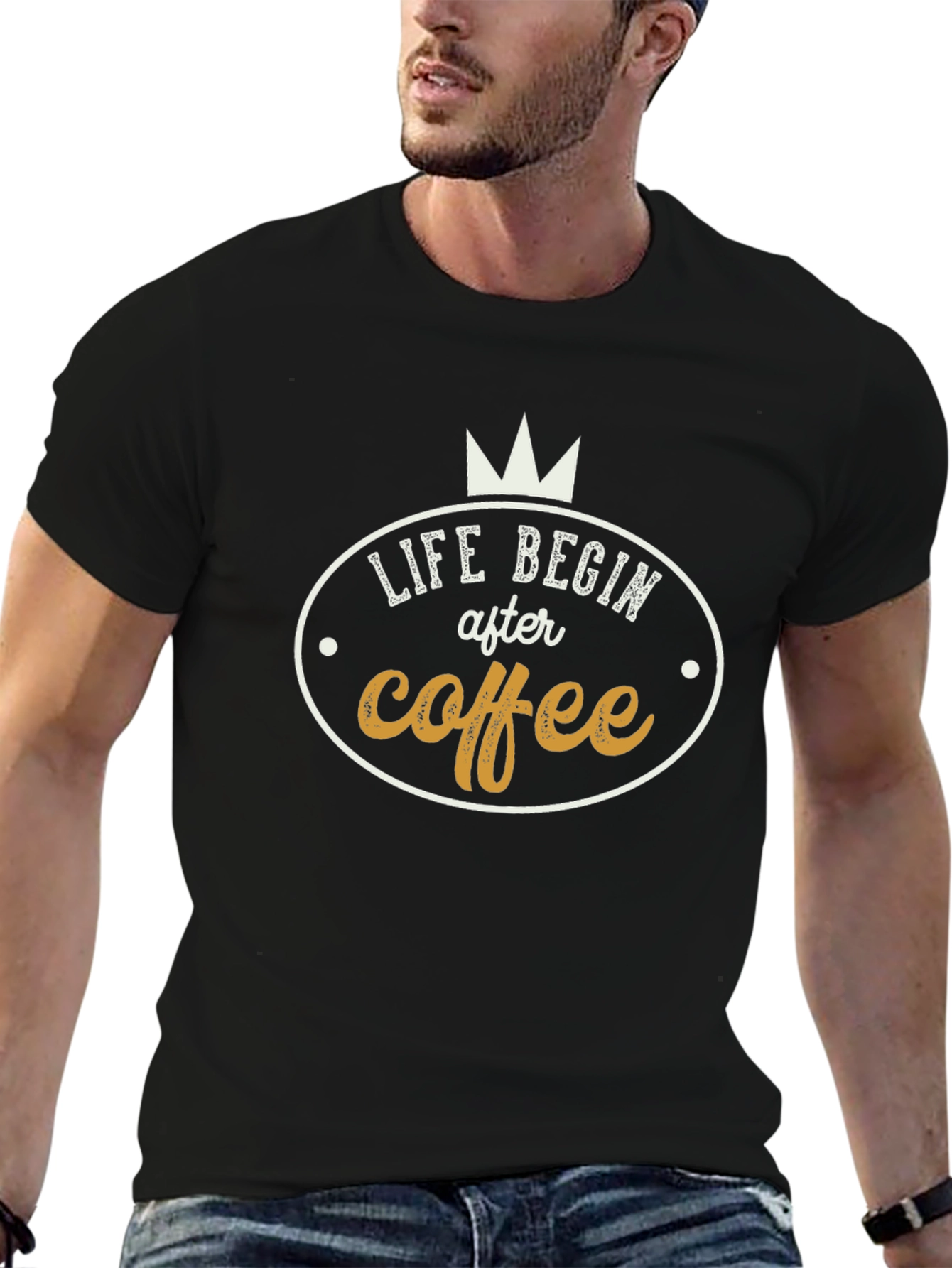 Life Begins After Coffee Graphic T-Shirt