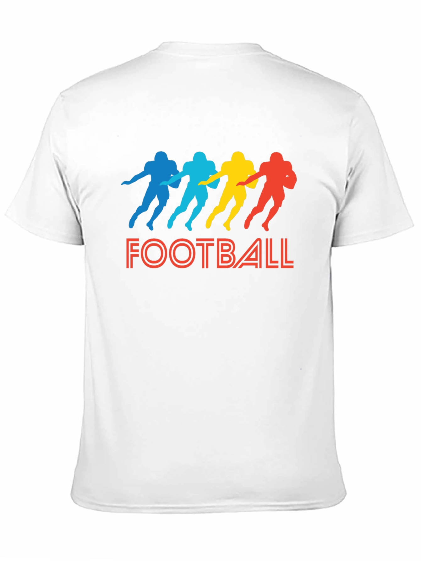 Retro Football Player Silhouette Graphic Tee
