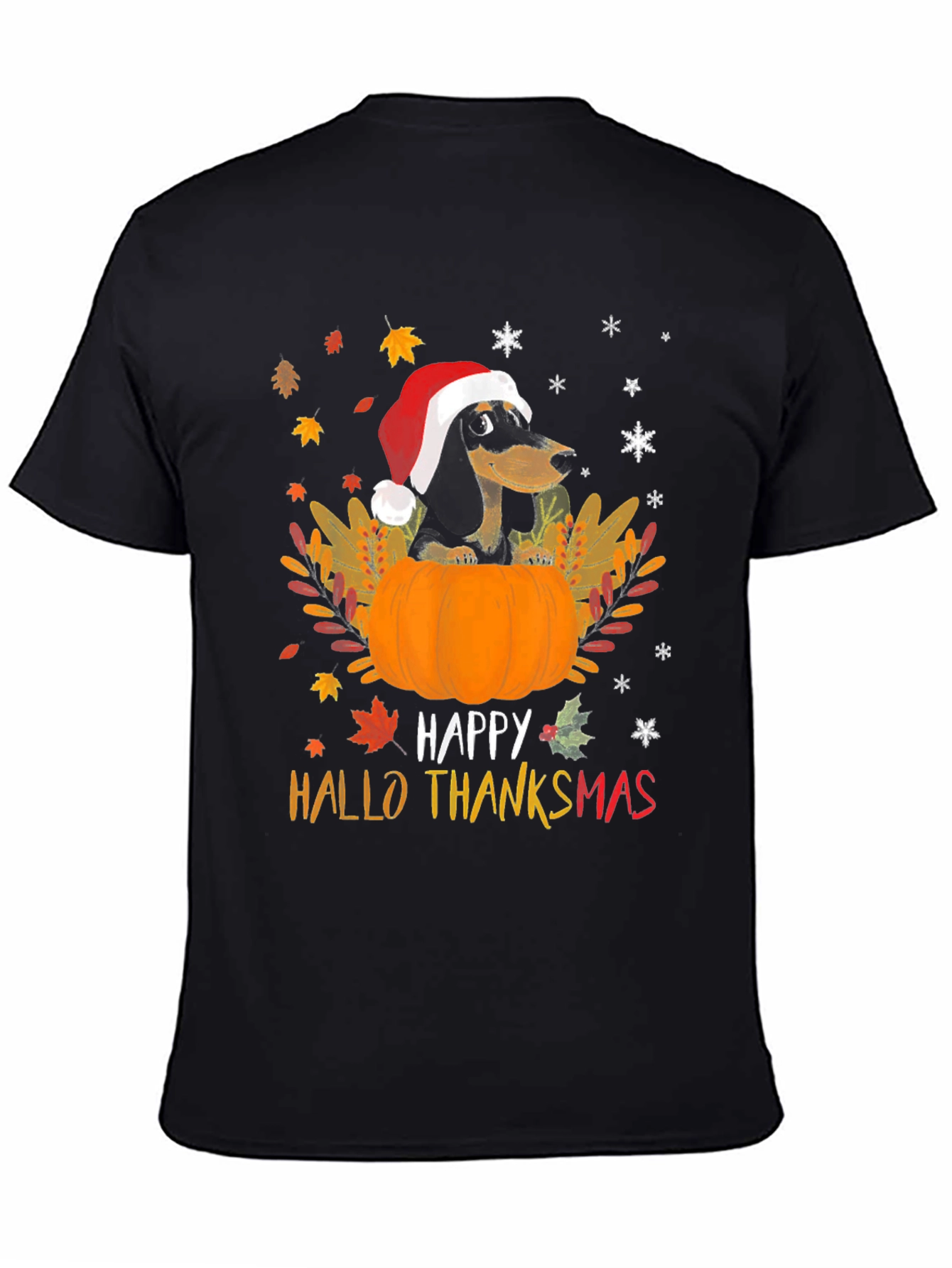 Happy Hallo Thanksmas Dachshund T-Shirt