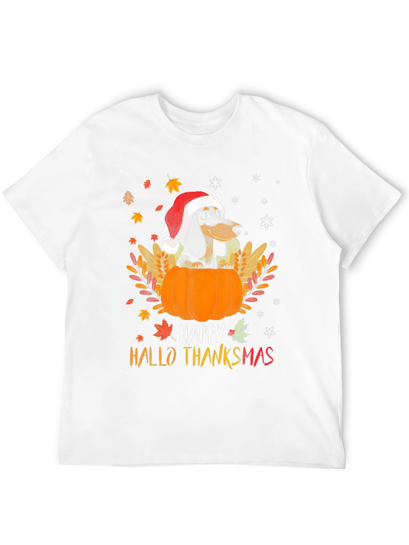 Happy Hallo Thanksmas Dachshund T-Shirt