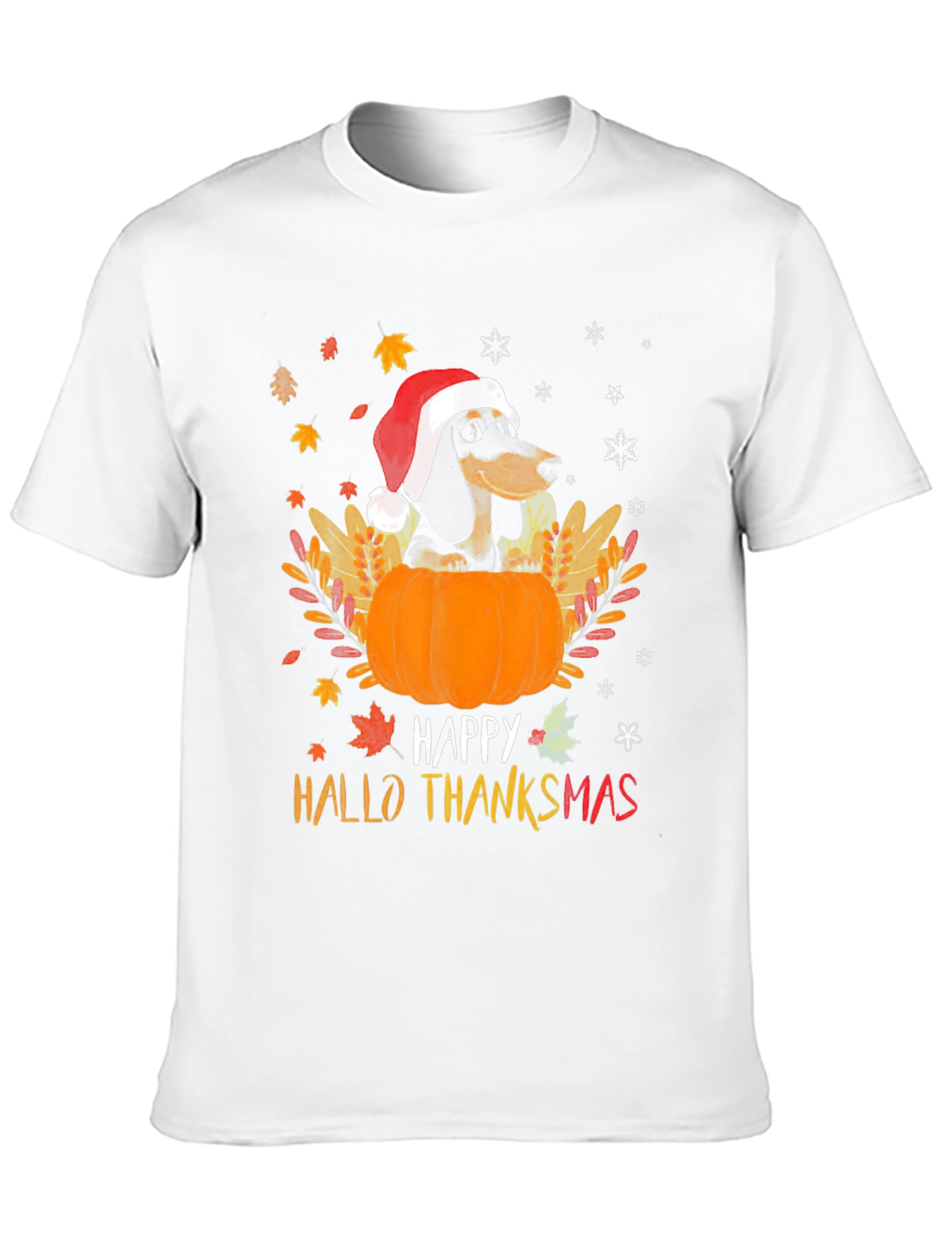 Happy Hallo Thanksmas Dachshund T-Shirt