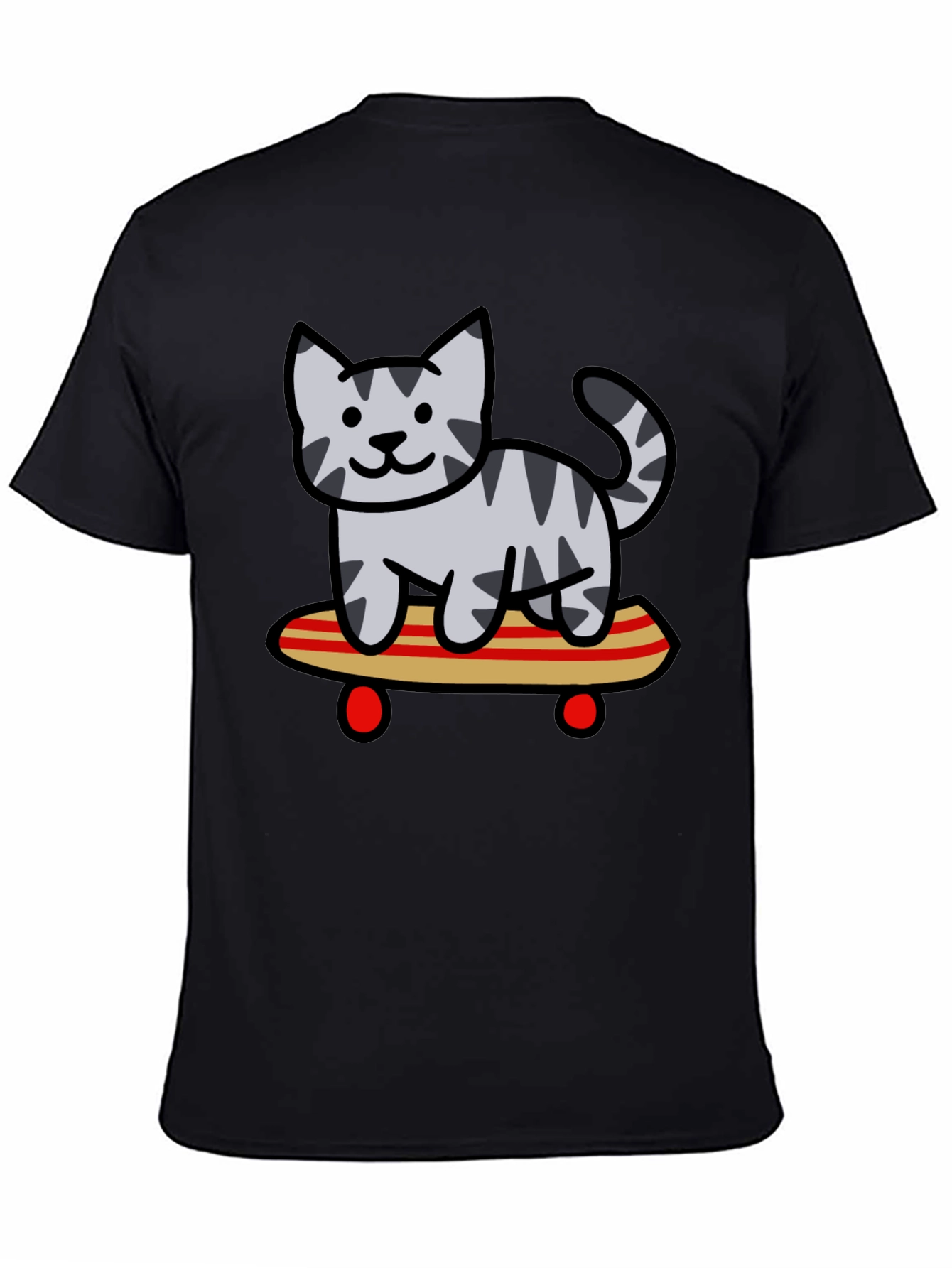 Skateboarding Cat Graphic Tee