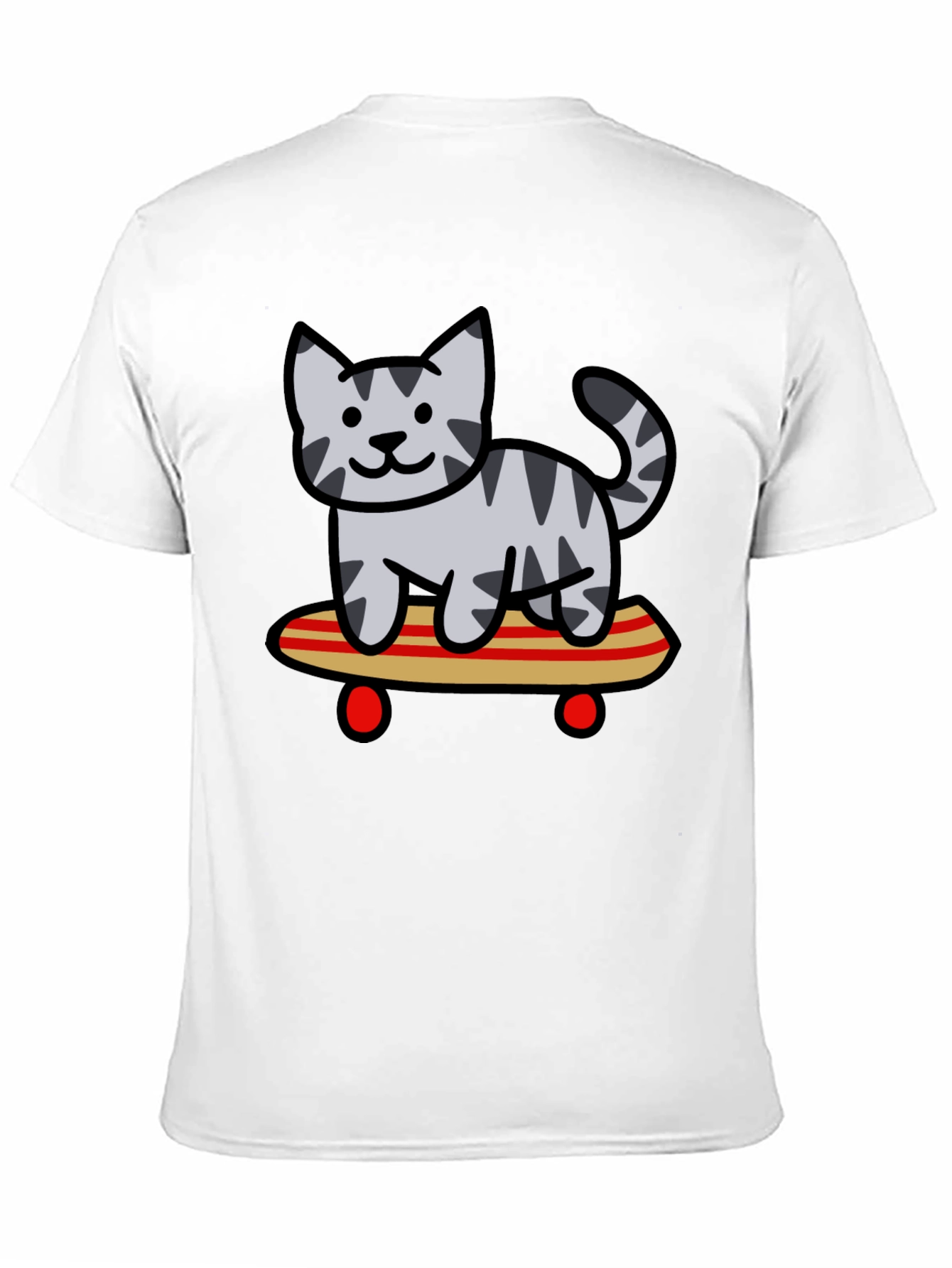Skateboarding Cat Graphic Tee