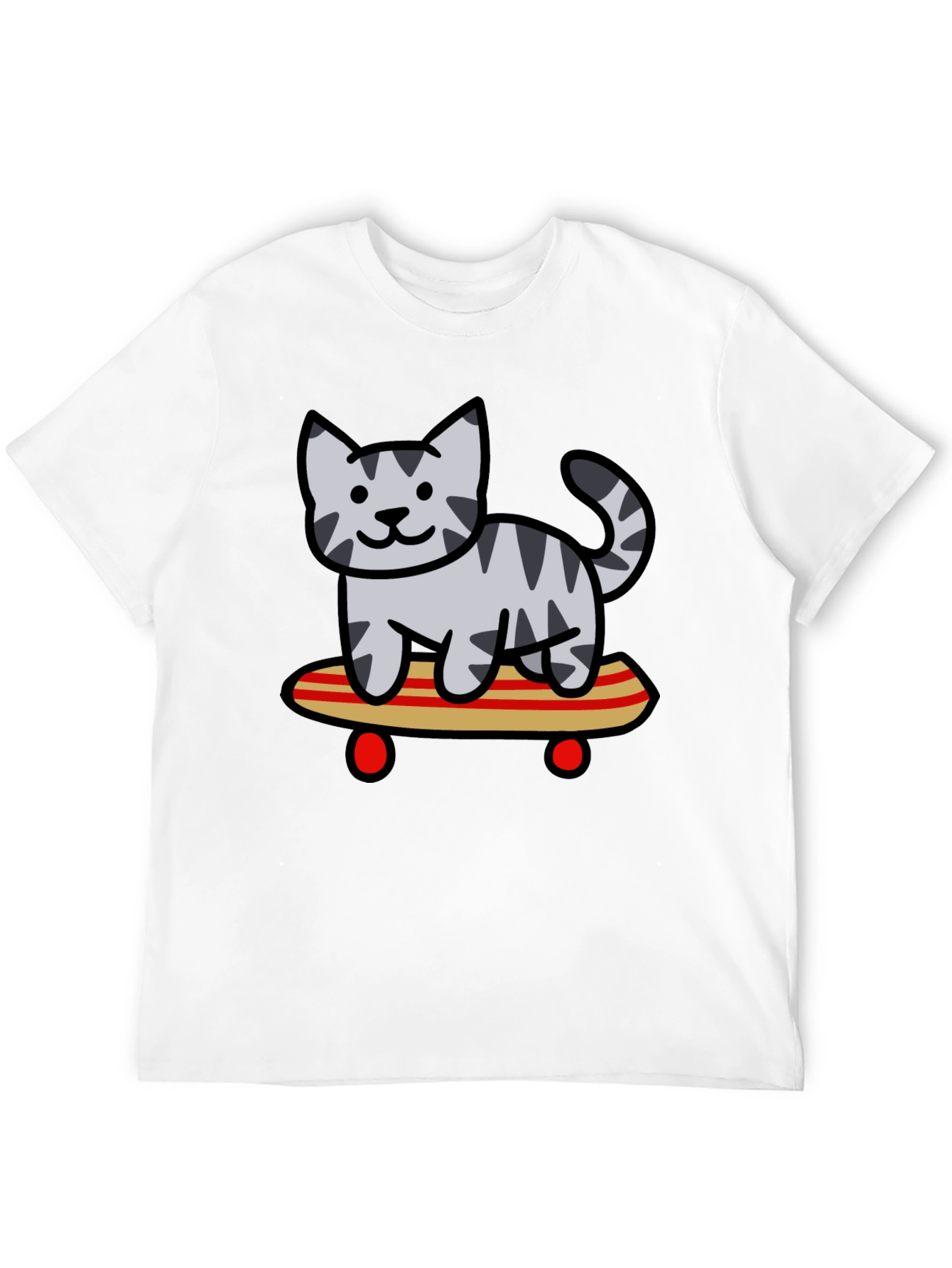 Skateboarding Cat Graphic Tee