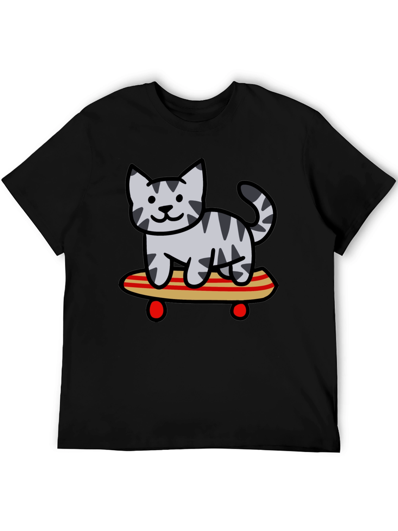 Skateboarding Cat Graphic Tee