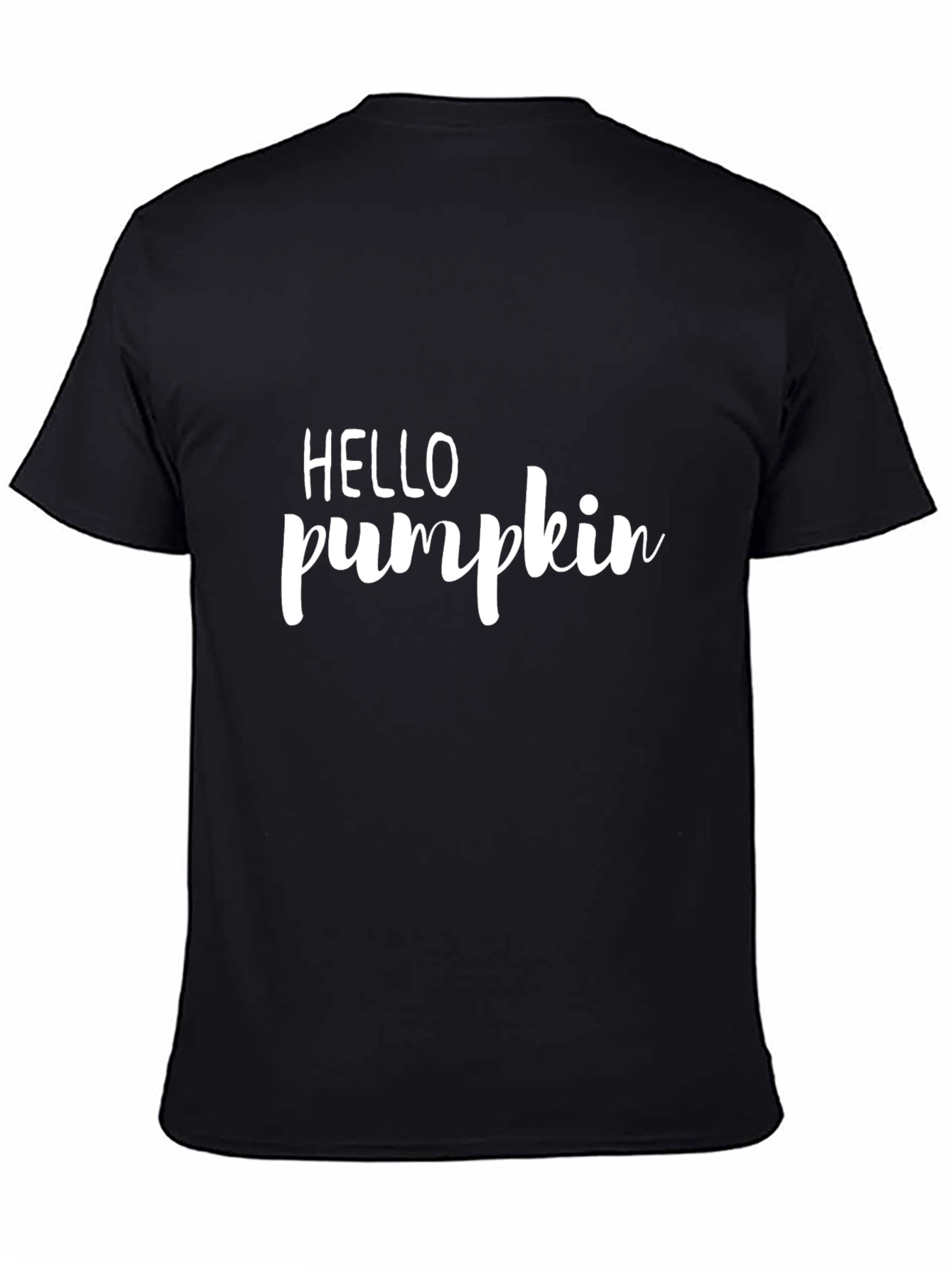 Hello Pumpkin T-Shirt - Black Casual Fall Style