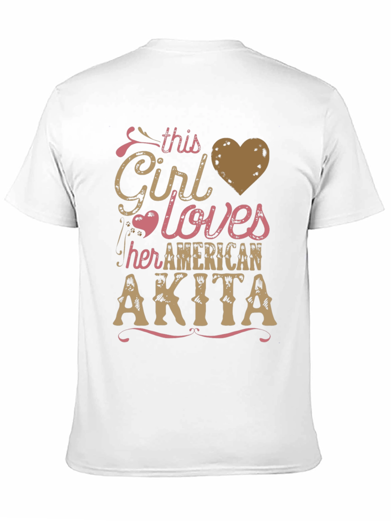 Girl Loves American Akita T-Shirt