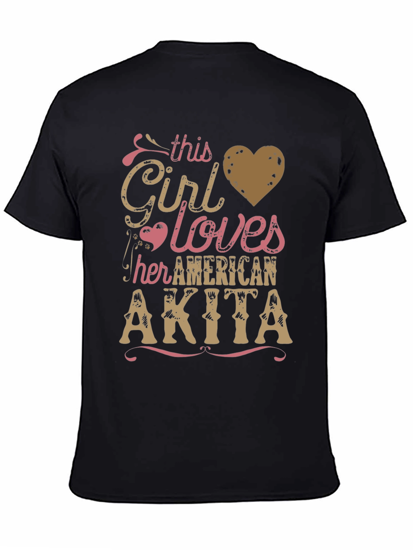 Girl Loves American Akita T-Shirt