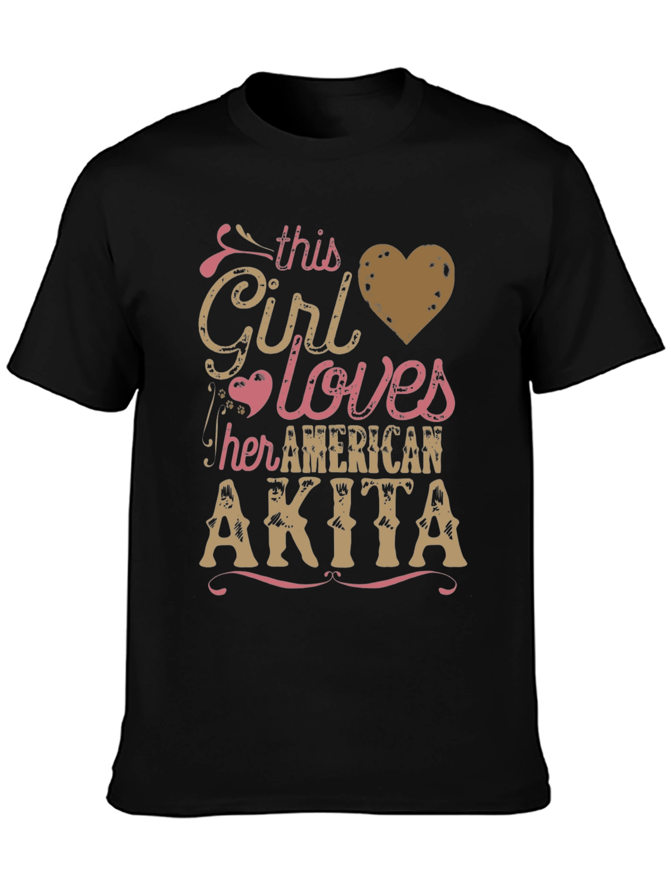 Girl Loves American Akita T-Shirt