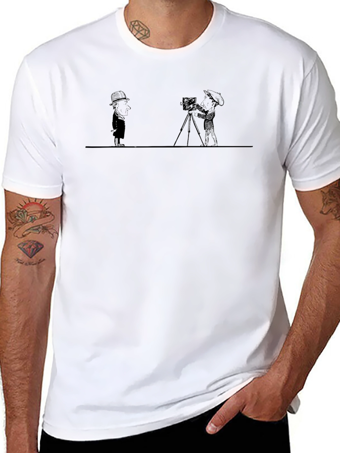 Retro Photographer T-Shirt - Black Graphic Tee