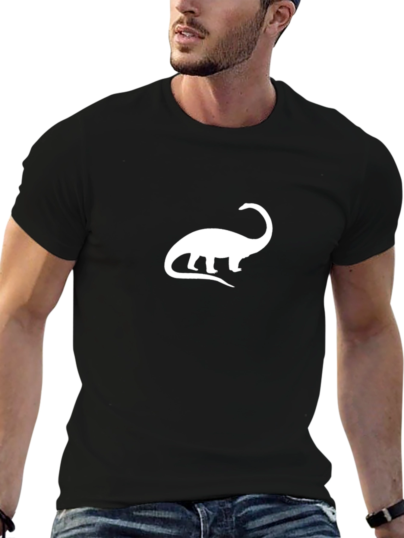 Dino Silhouette Tee - Classic Black T-Shirt