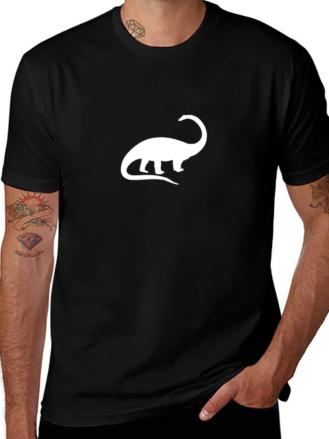 Dino Silhouette Tee - Classic Black T-Shirt