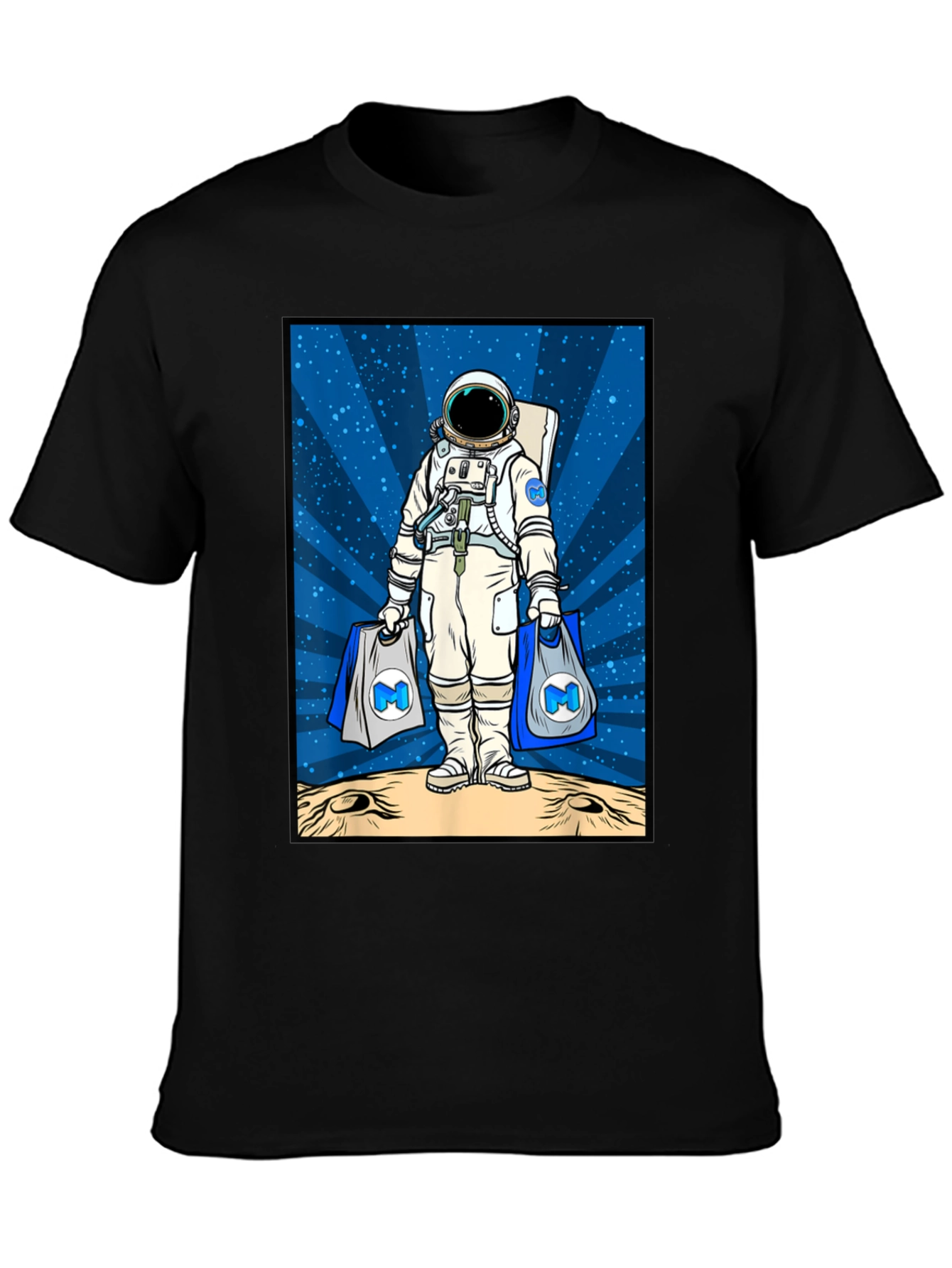 Astronaut Shopper Graphic T-Shirt