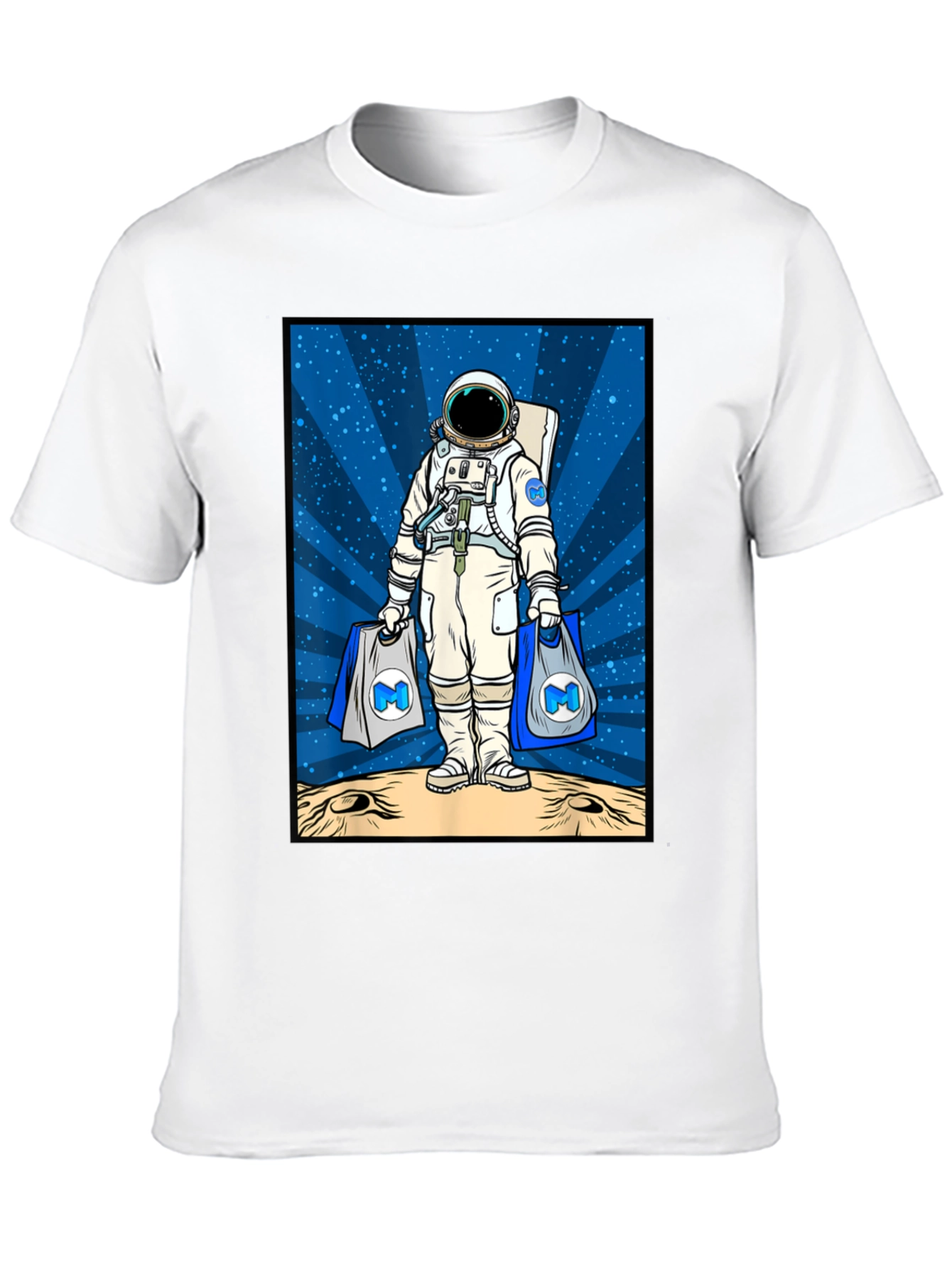 Astronaut Shopper Graphic T-Shirt