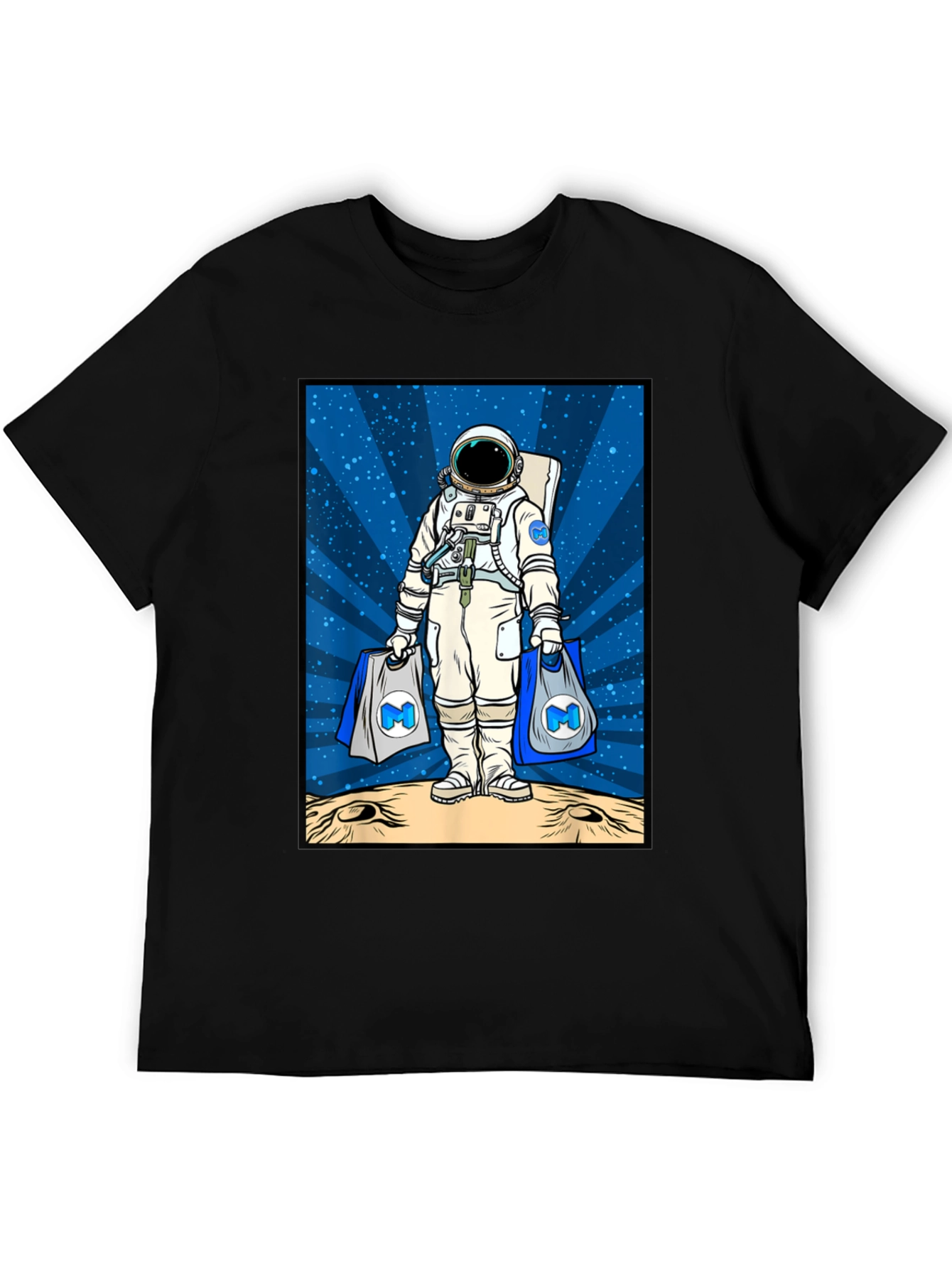 Astronaut Shopper Graphic T-Shirt