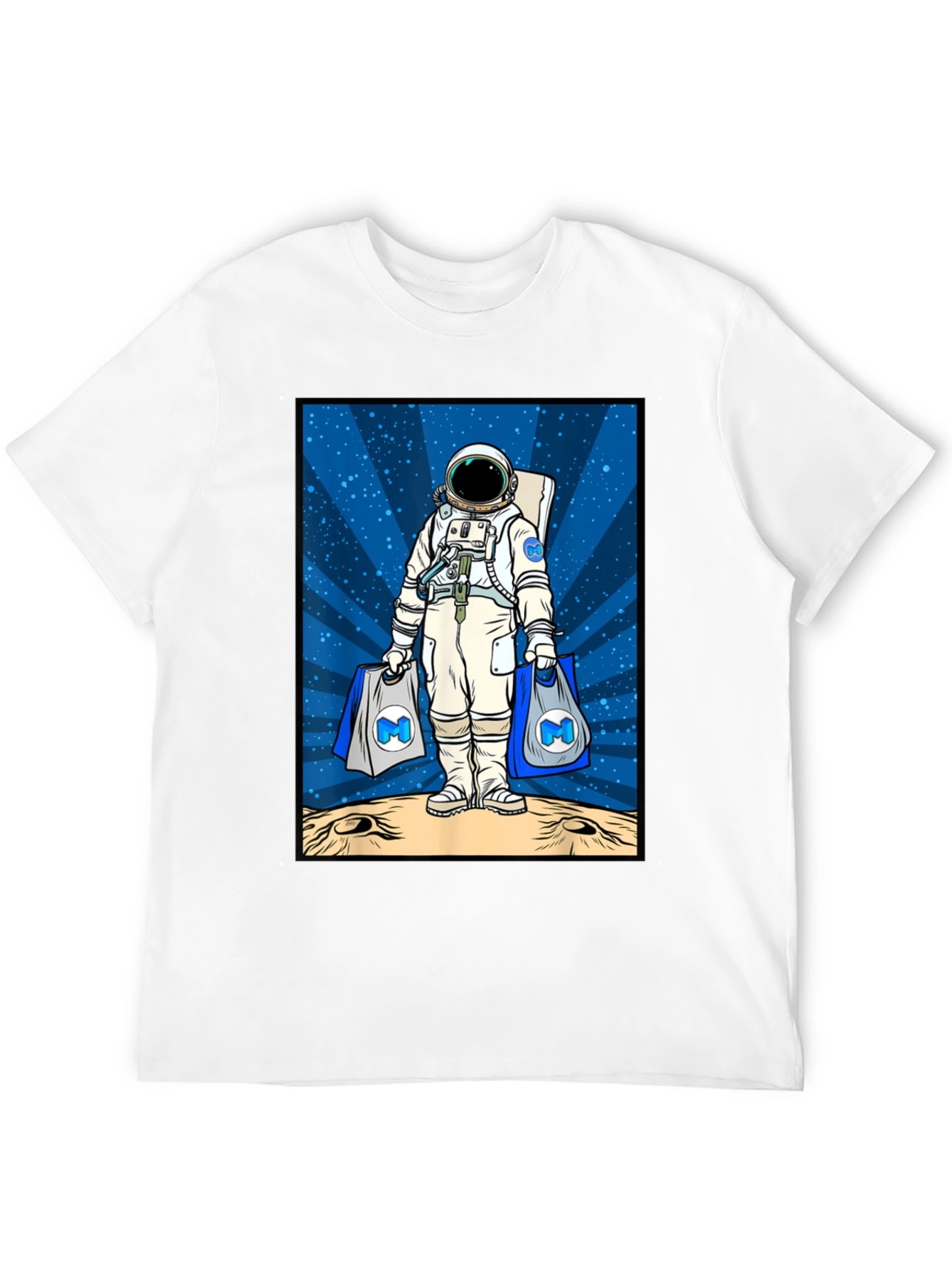 Astronaut Shopper Graphic T-Shirt