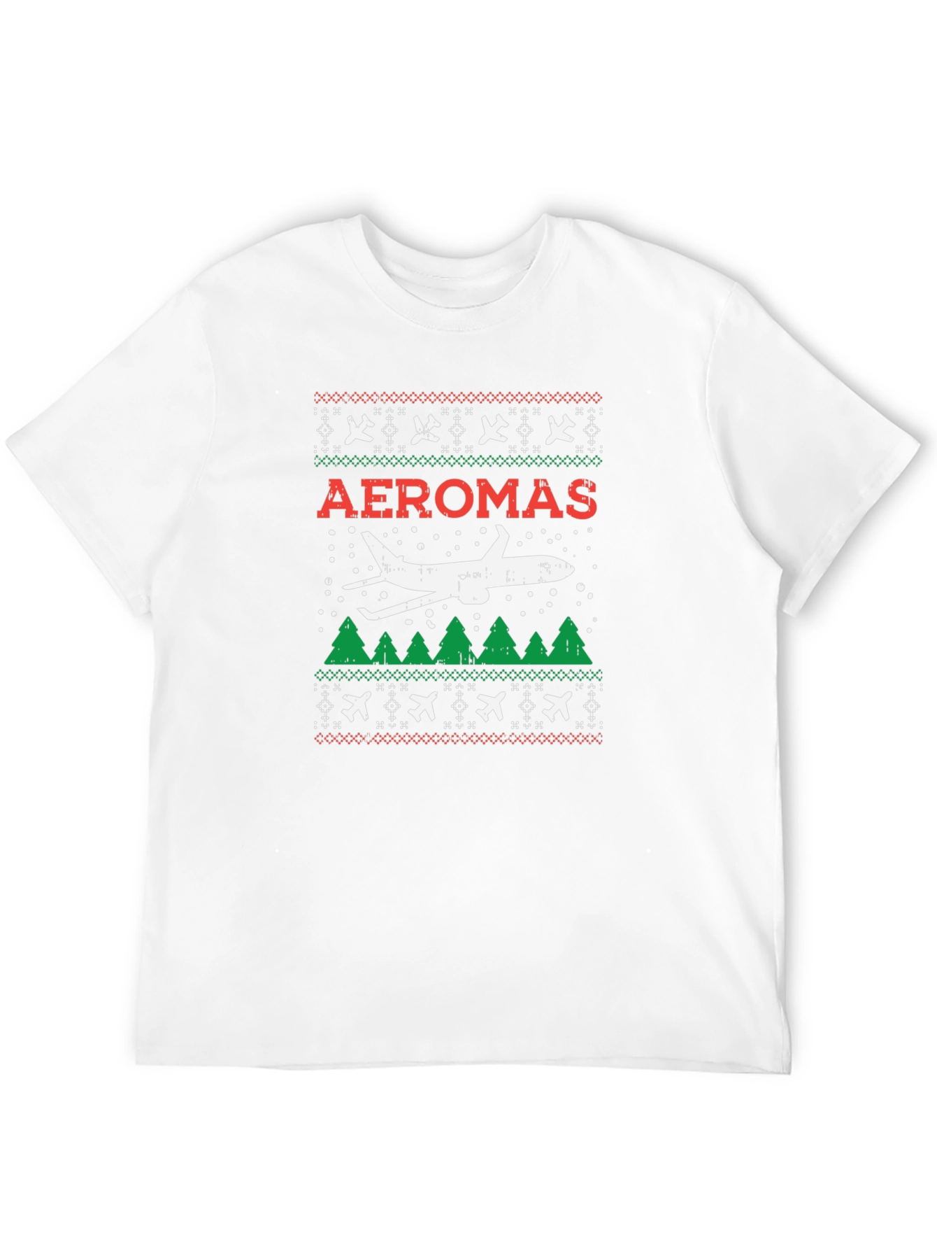 Aeromas Airplane Ugly Christmas T-Shirt