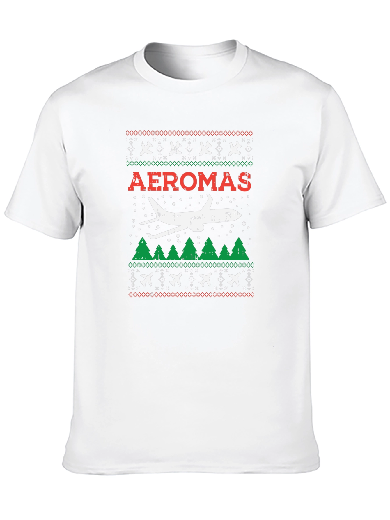 Aeromas Airplane Ugly Christmas T-Shirt