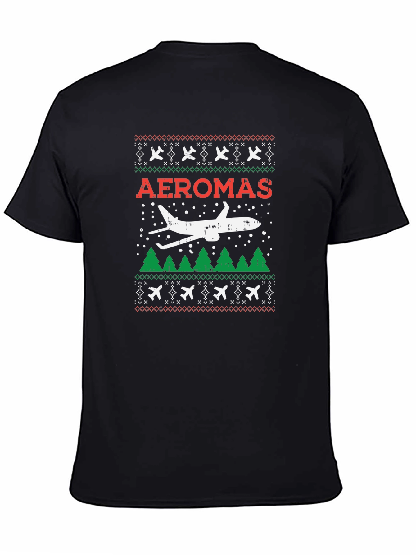 Aeromas Airplane Ugly Christmas T-Shirt