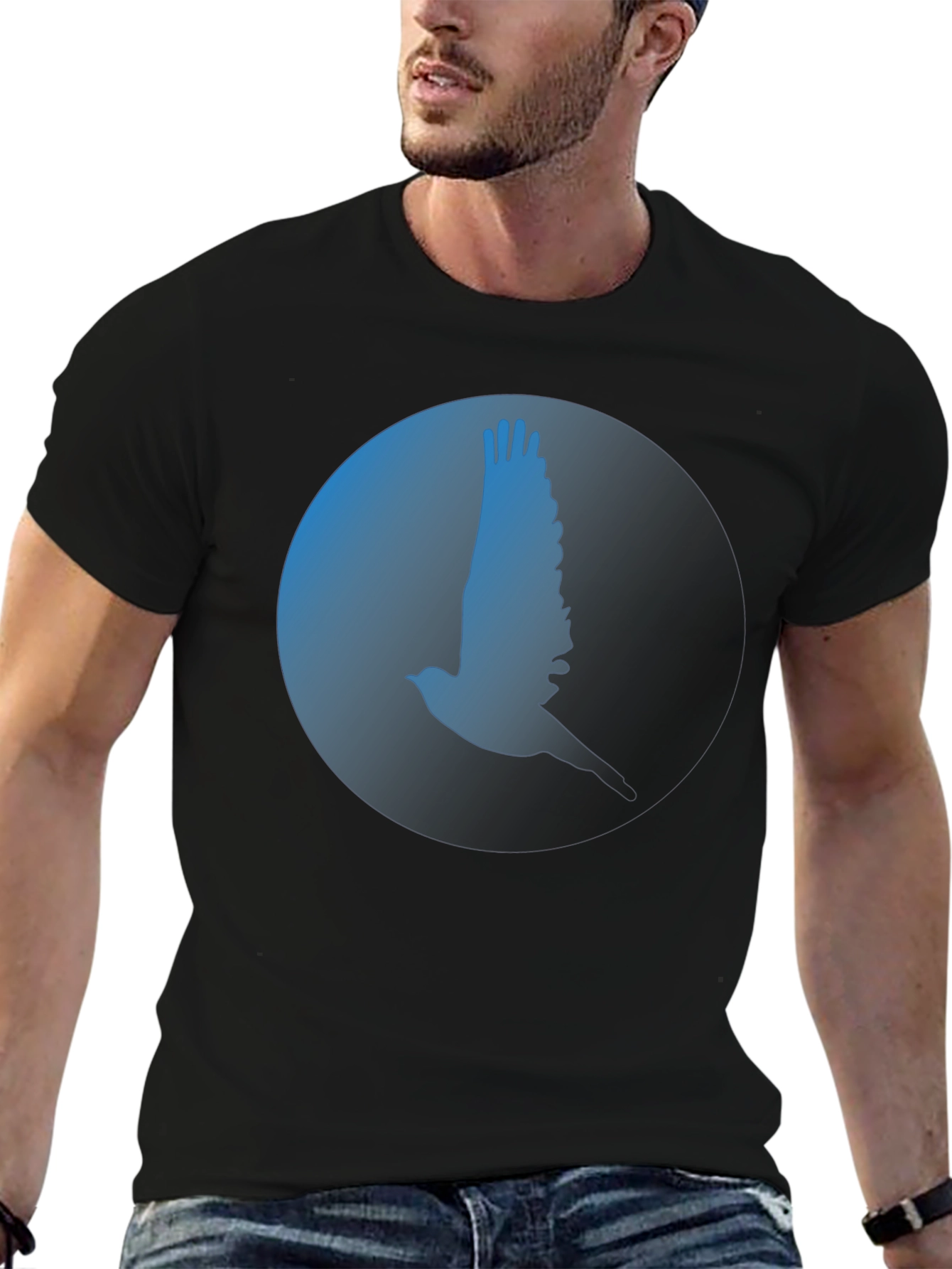 Bird Silhouette Graphic Tee - Modern Menswear