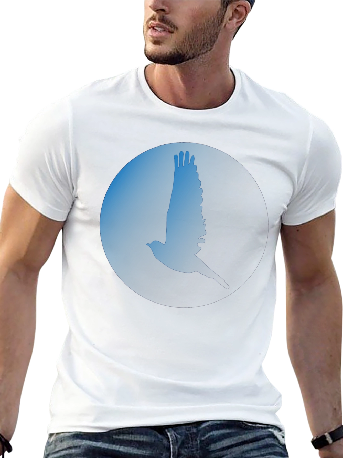 Bird Silhouette Graphic Tee - Modern Menswear