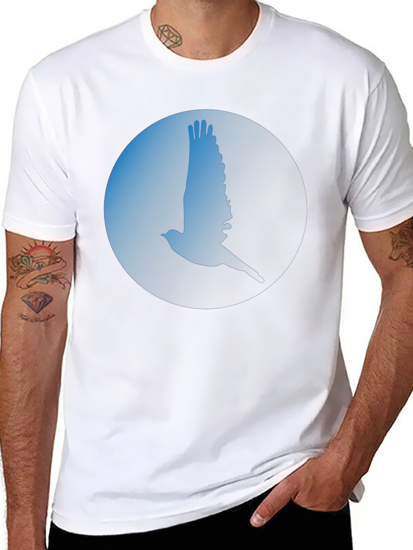 Bird Silhouette Graphic Tee - Modern Menswear