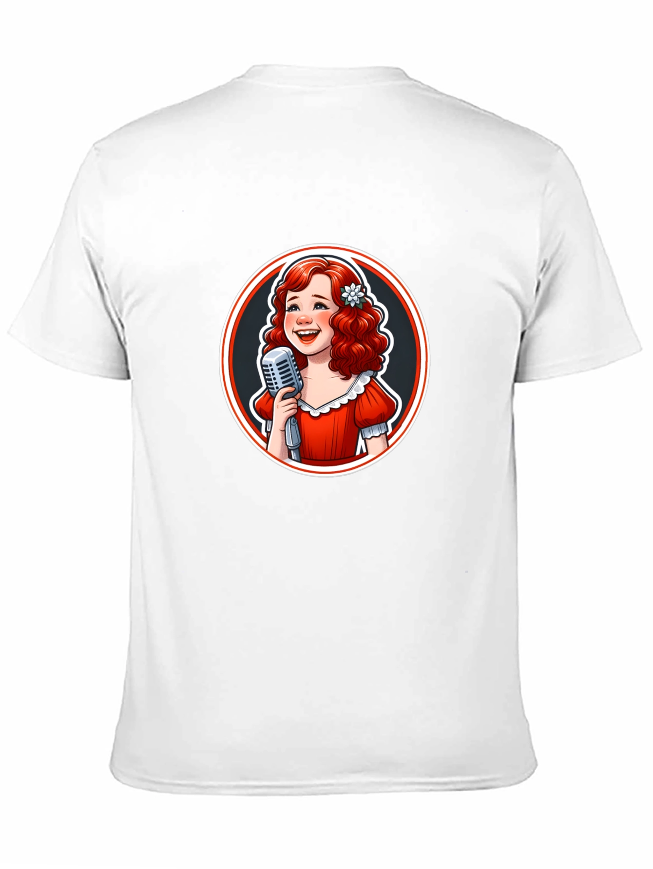 Retro Singer Graphic Tee - Black Cotton T-Shirt