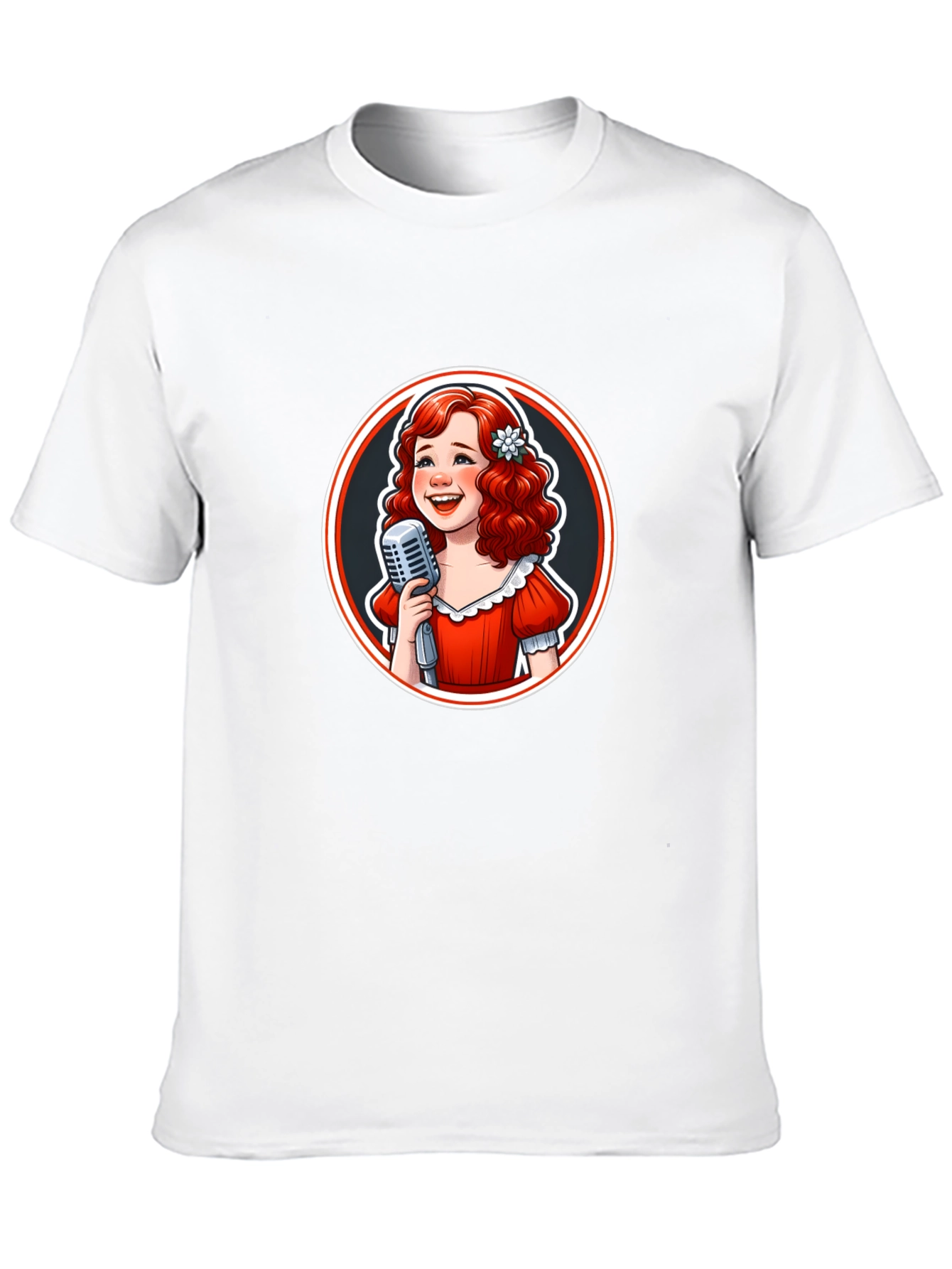 Retro Singer Graphic Tee - Black Cotton T-Shirt