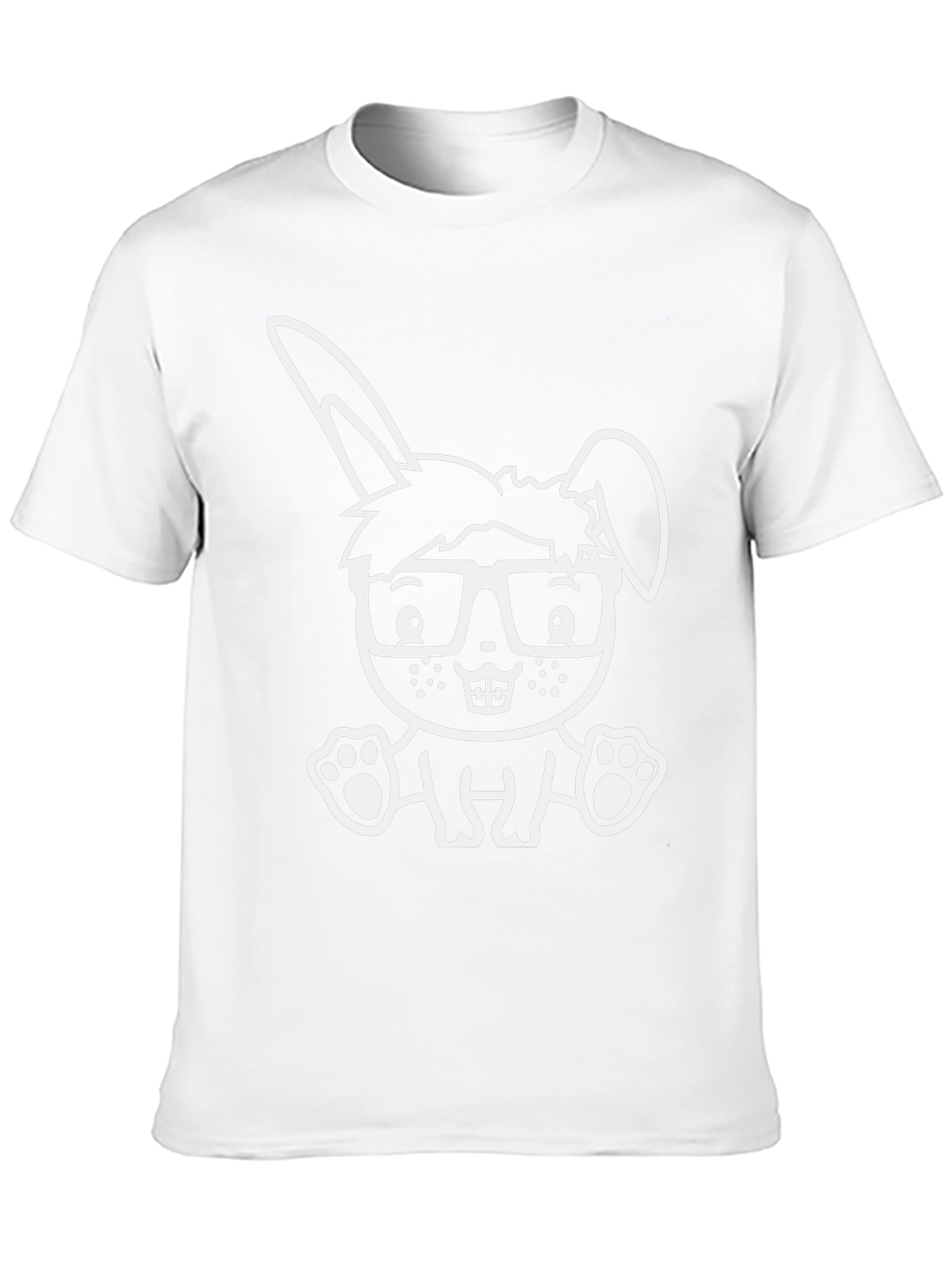 Cool Bunny Graphic Tee - Black Cotton Blend