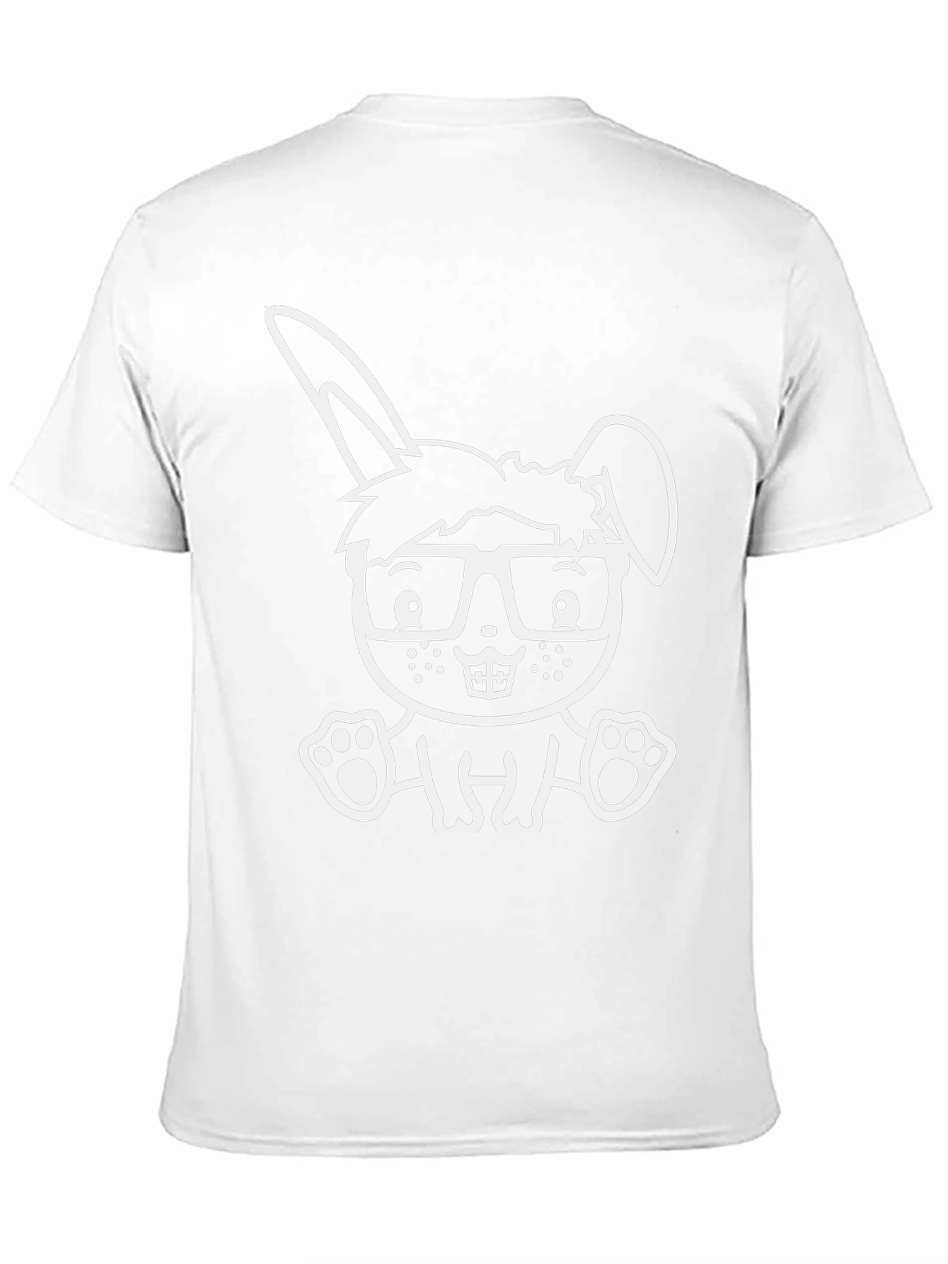 Cool Bunny Graphic Tee - Black Cotton Blend