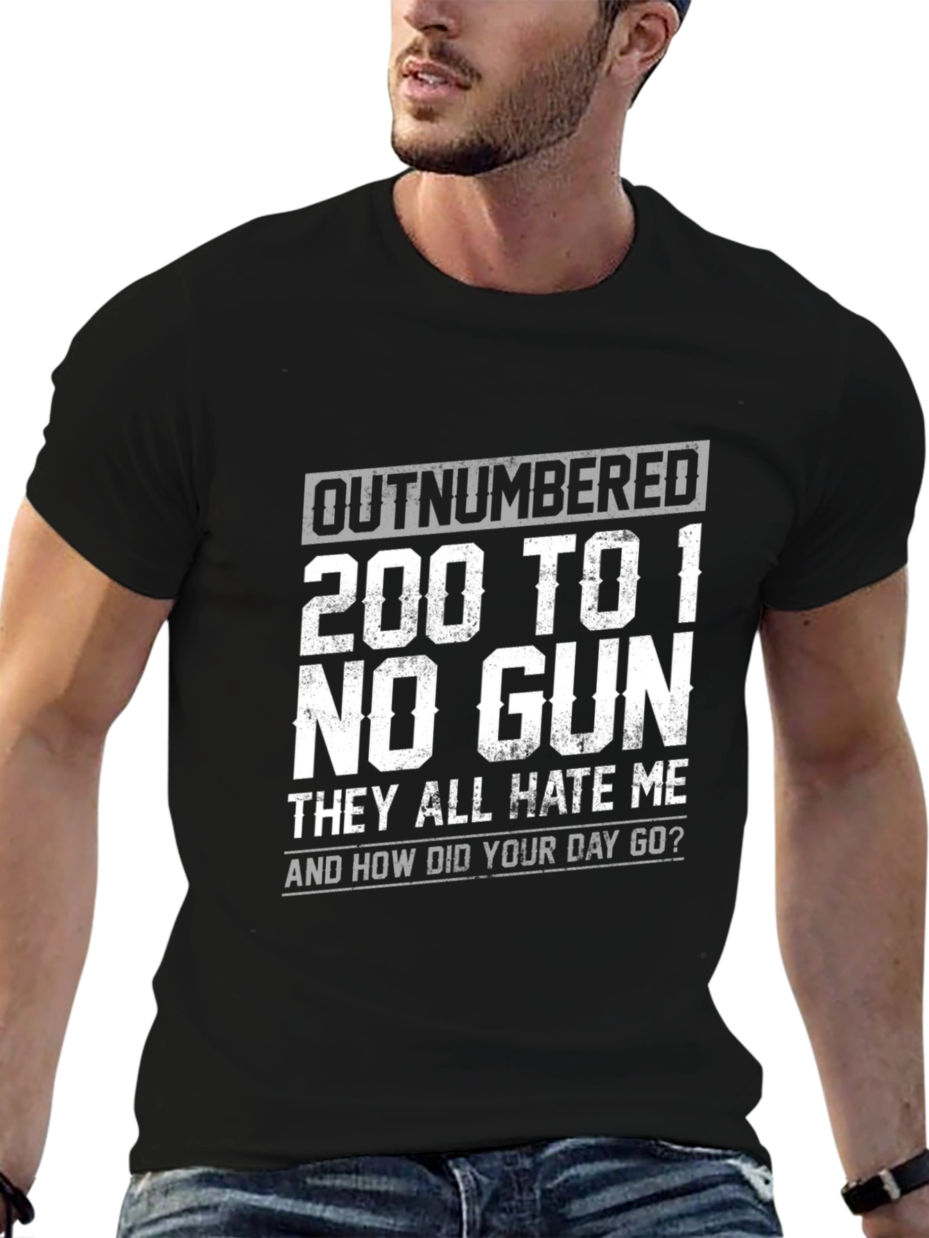 Outnumbered 200 to 1 Funny Graphic Tee