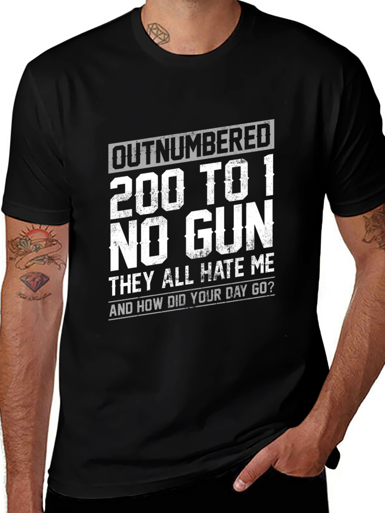 Outnumbered 200 to 1 Funny Graphic Tee