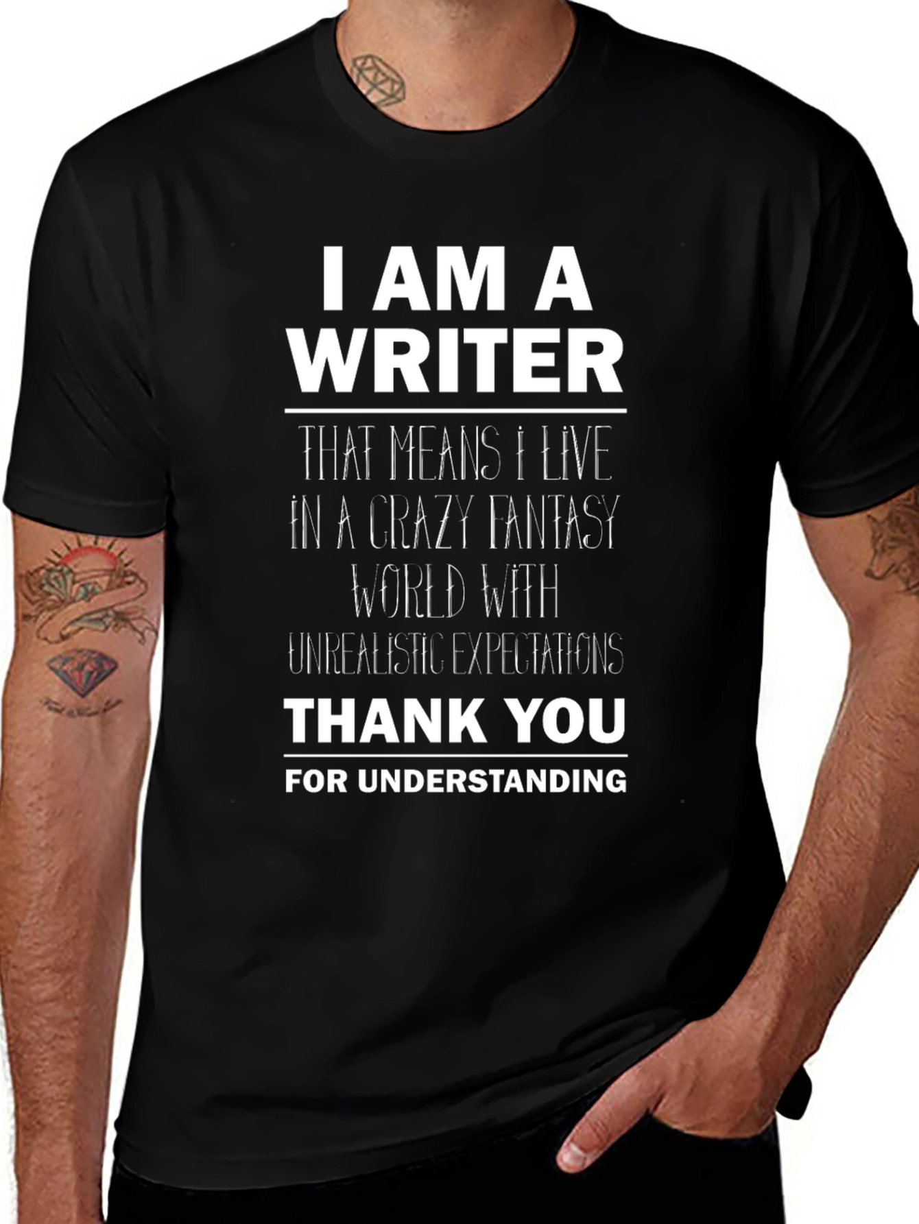 Writer Novelty Graphic Tee - Crazy Fantasy World