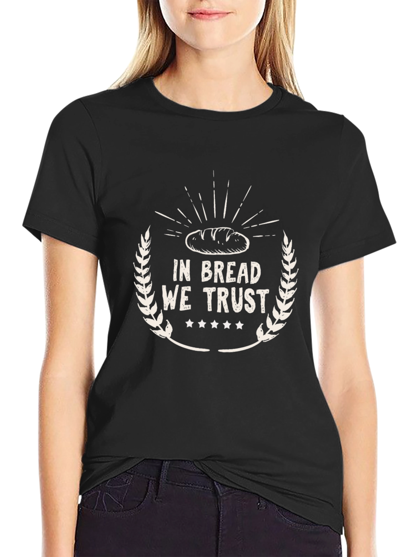 In Bread We Trust Graphic Tee - Novelty Shirt