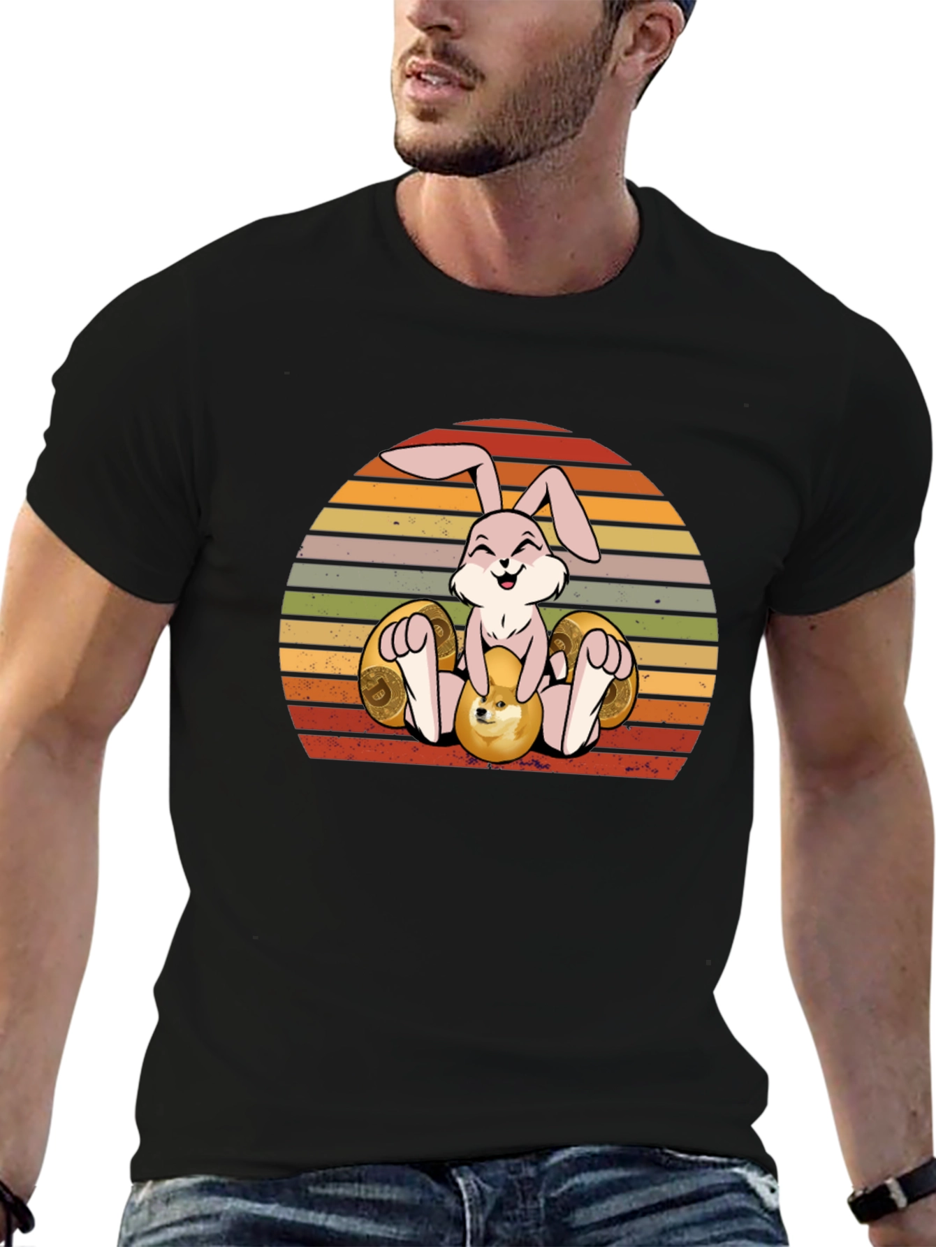 Easter Bunny Crypto T-Shirt - Dogecoin Design