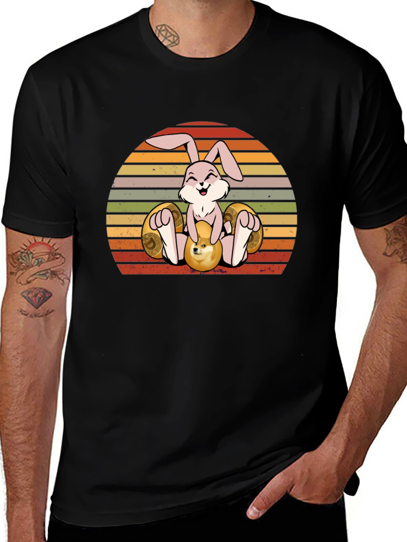 Easter Bunny Crypto T-Shirt - Dogecoin Design
