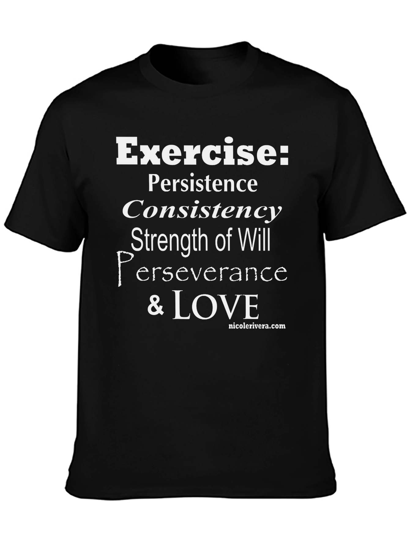 Exercise Motivation Black Tee