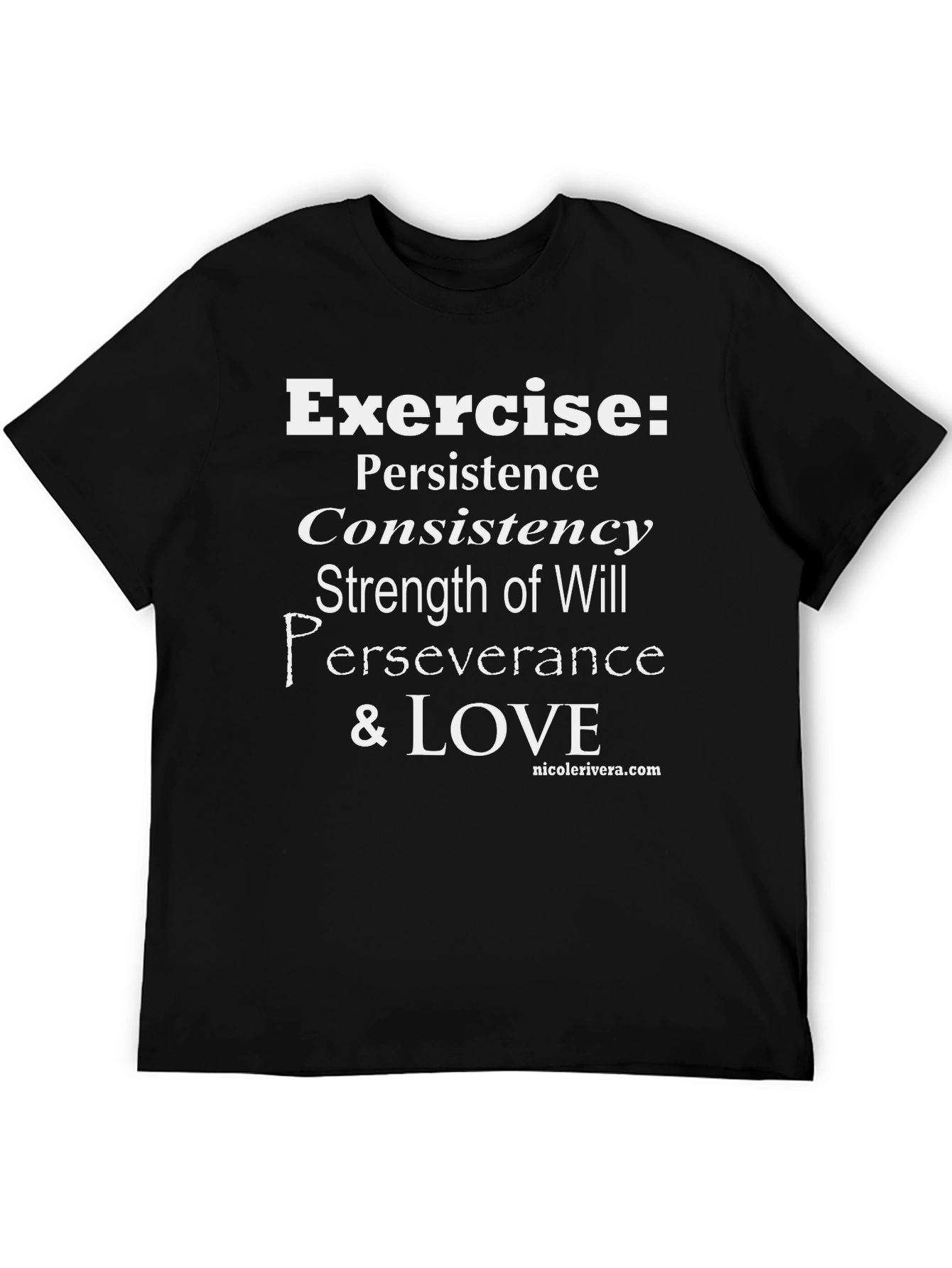 Exercise Motivation Black Tee