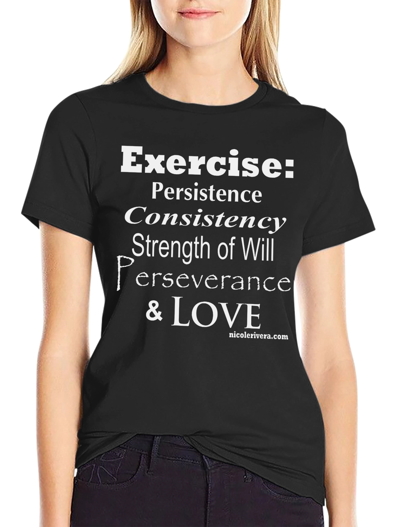 Exercise Motivation Black Tee
