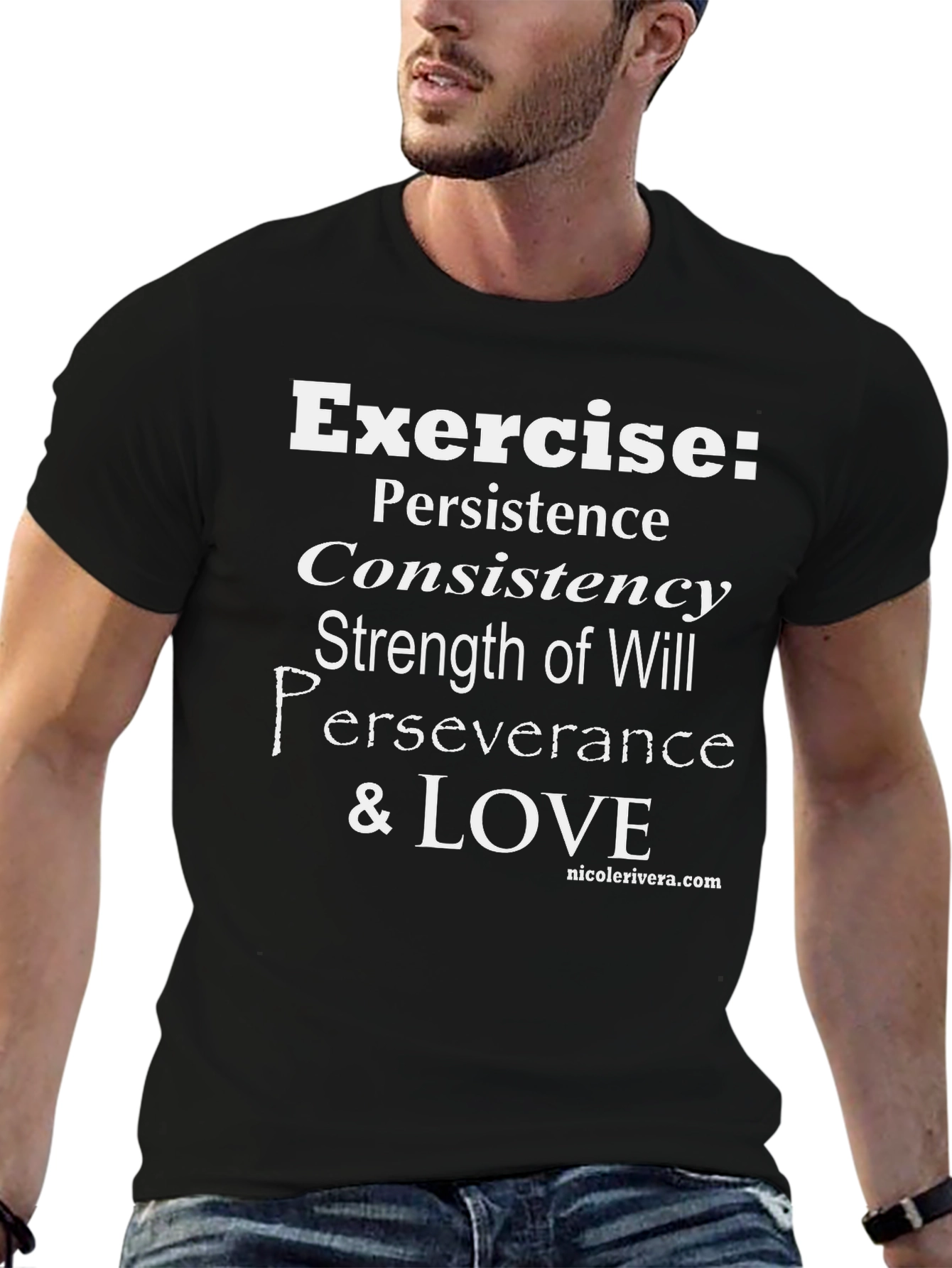 Exercise Motivation Black Tee