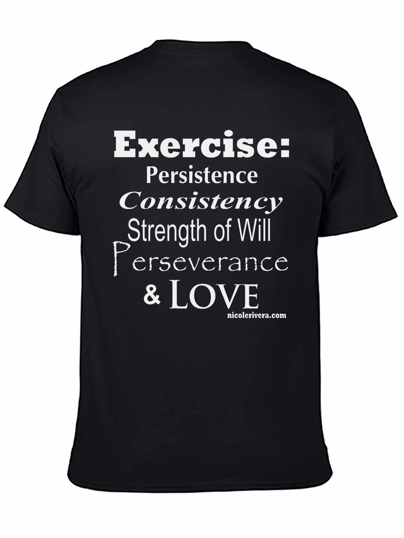 Exercise Motivation Black Tee