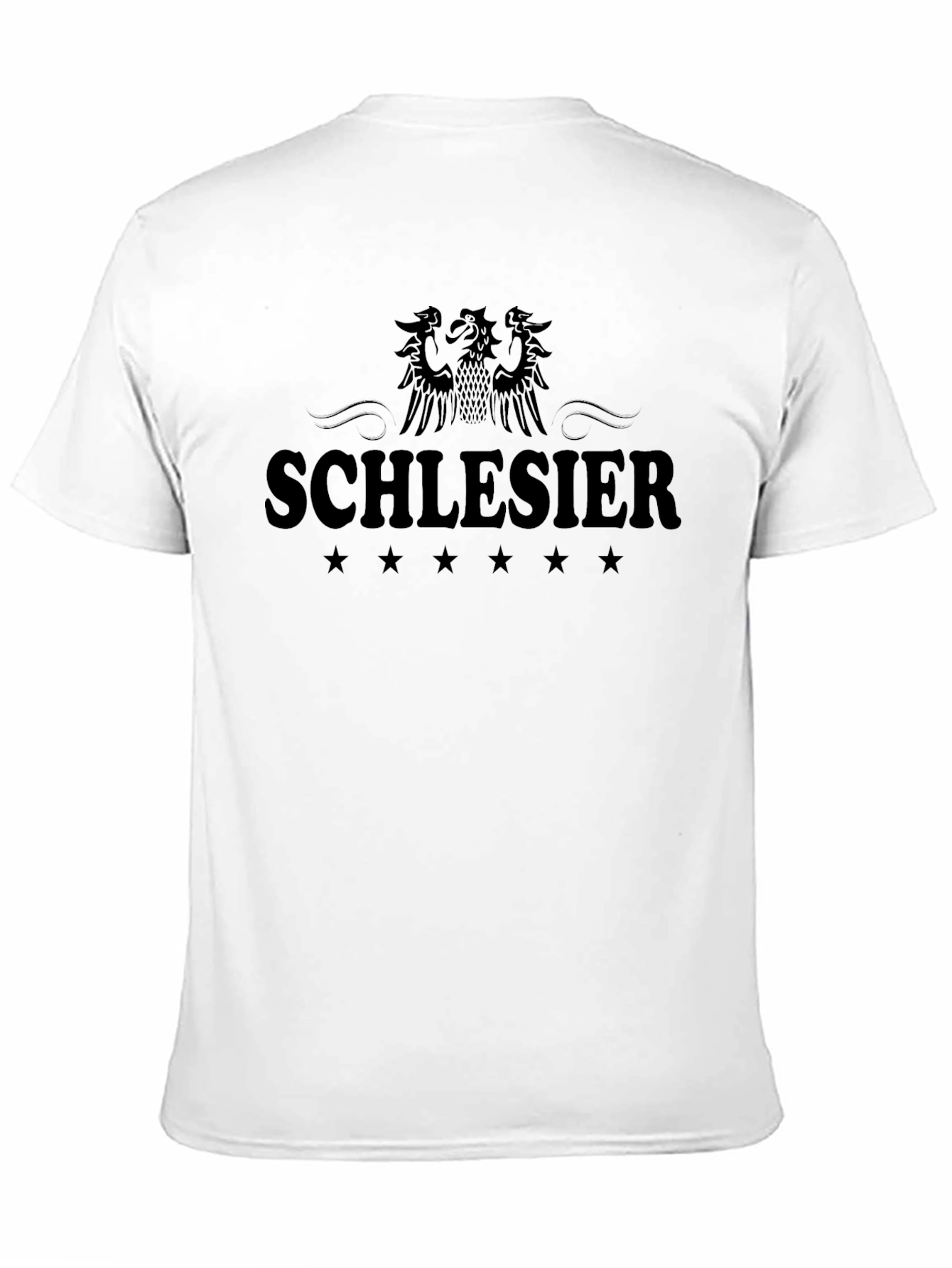 Schlesier Black T-Shirt With Eagle Design